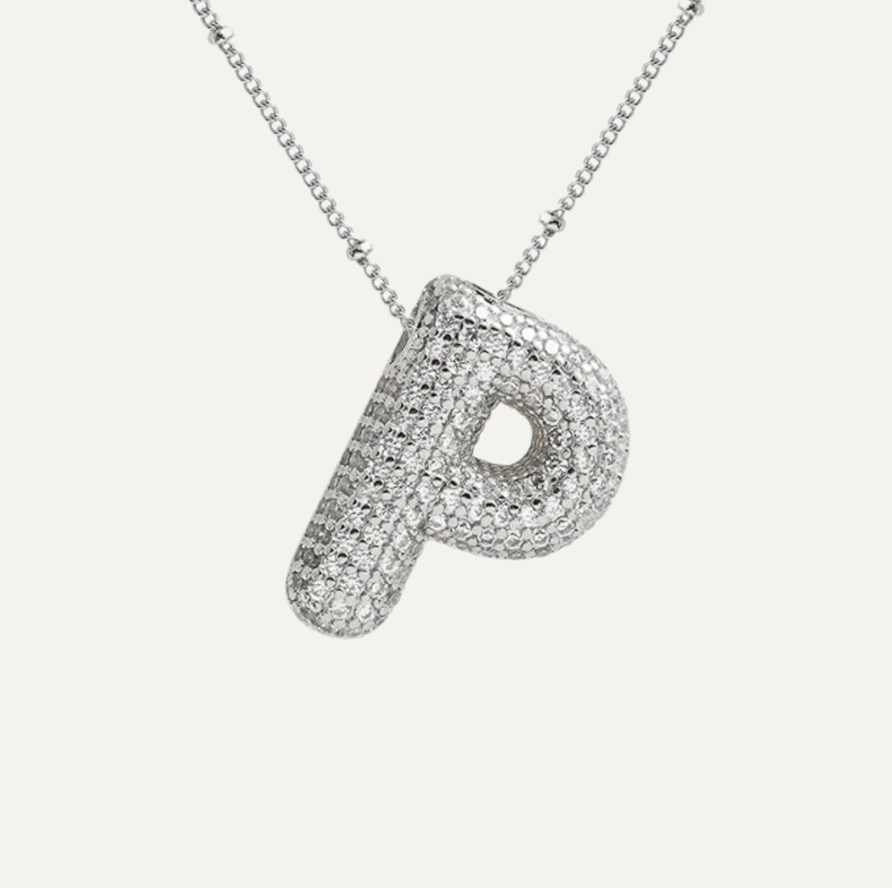 Savannah | Collana con Lettera a Bolla in Diamante