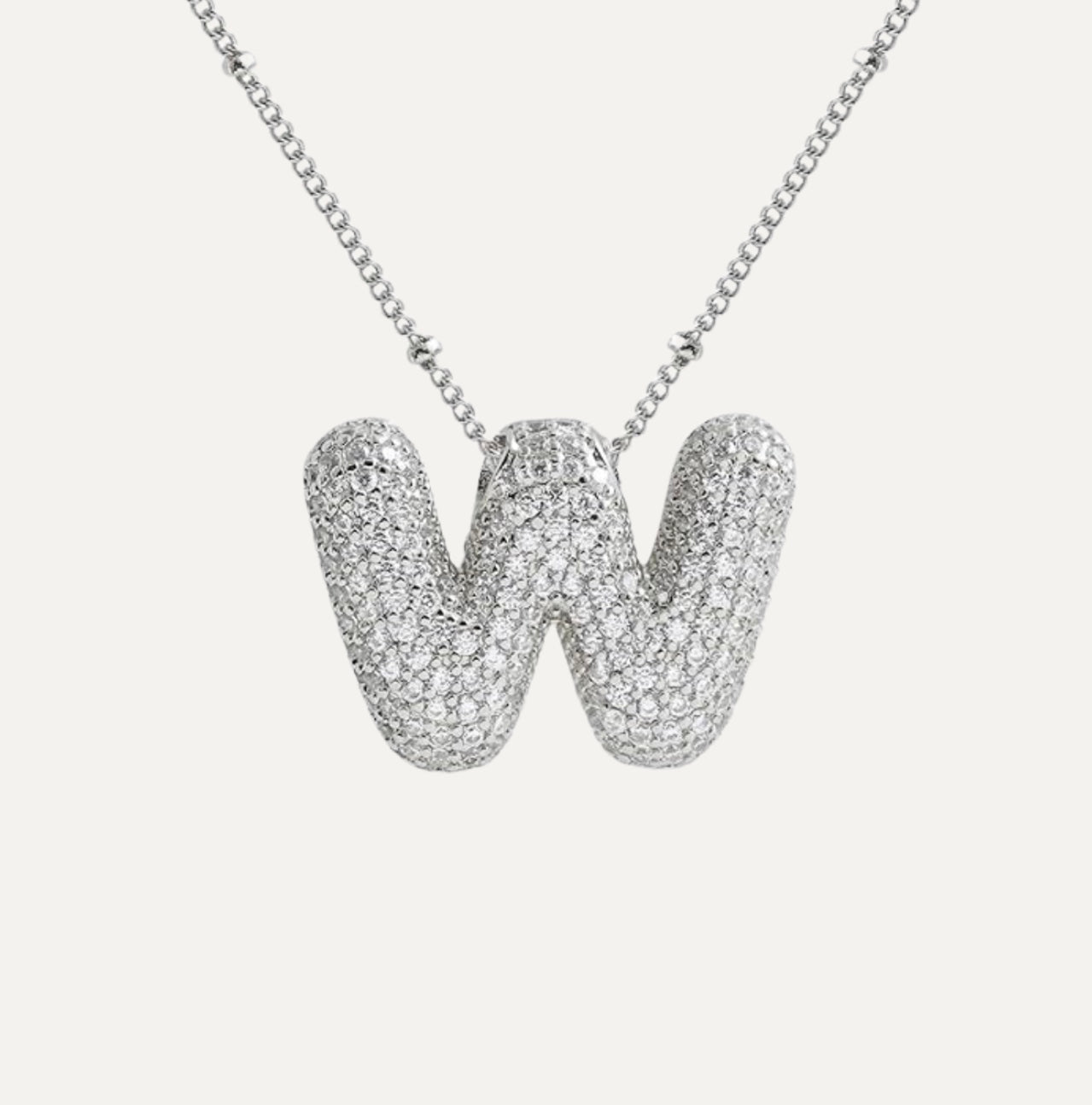 Savannah | Collana con Lettera a Bolla in Diamante