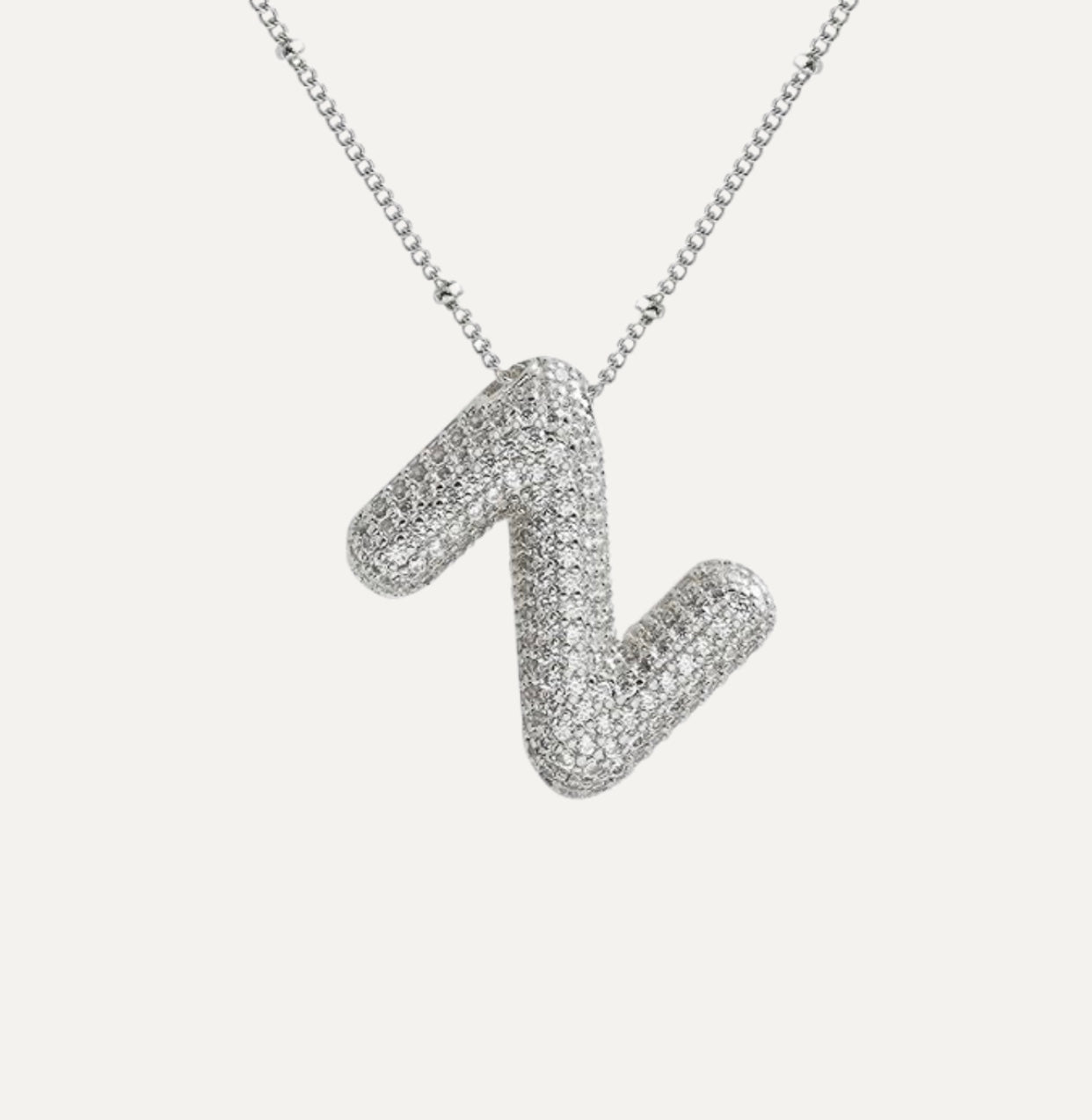 Savannah | Collana con Lettera a Bolla in Diamante