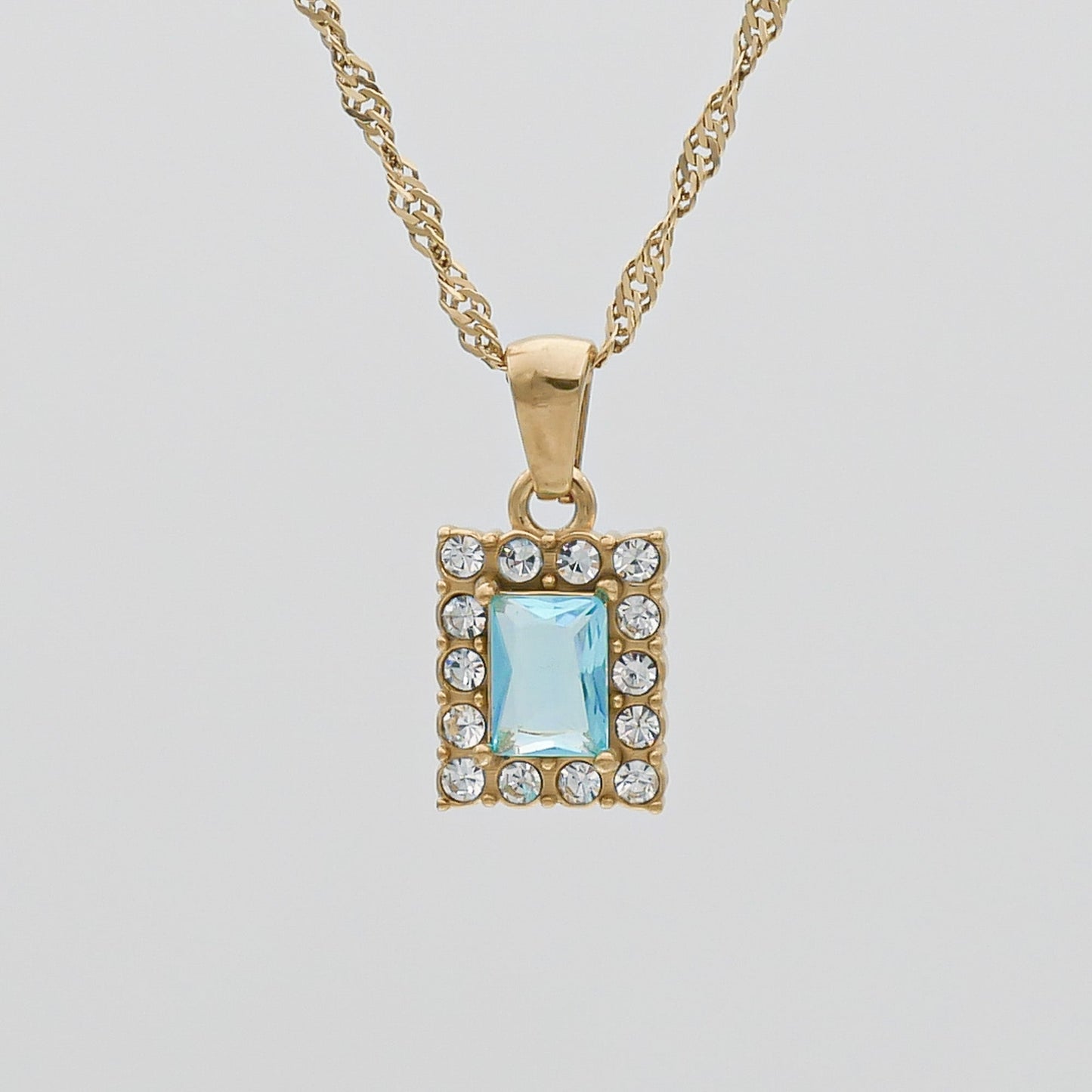 Gaia Gemstone Tablet Necklace