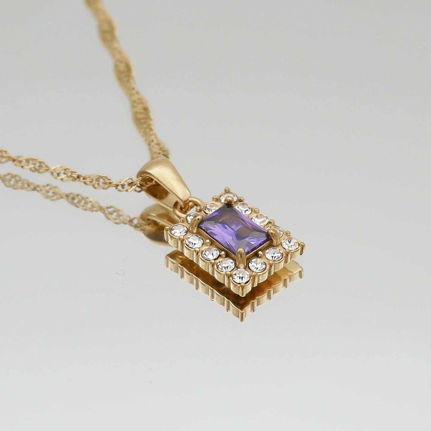 Gaia Gemstone Tablet Necklace