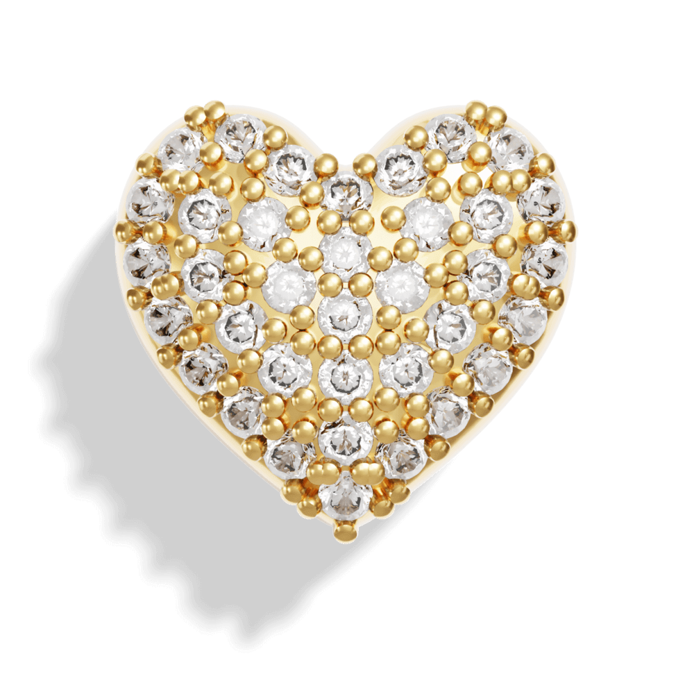 Gold Pave Bubble Letter Charms