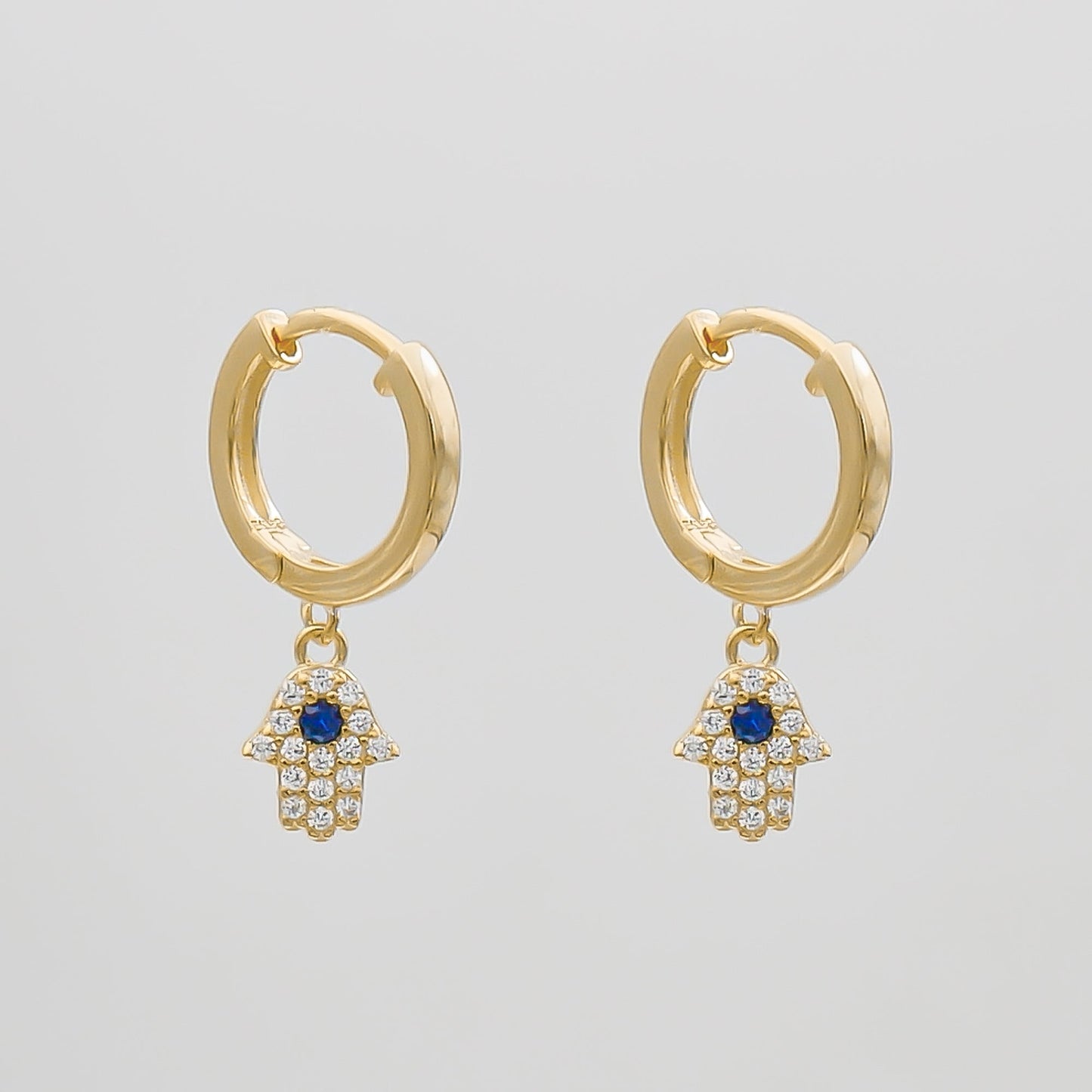 Hand of Hamsa Huggie Earrings