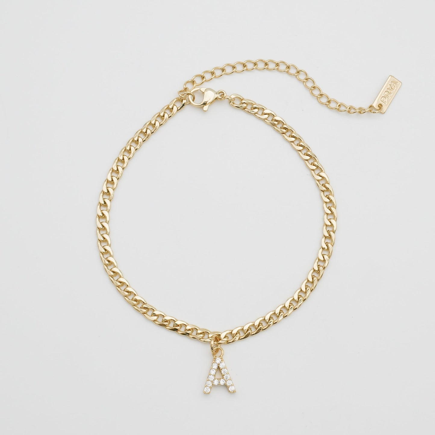 ICY Initial Anklet | Cuban