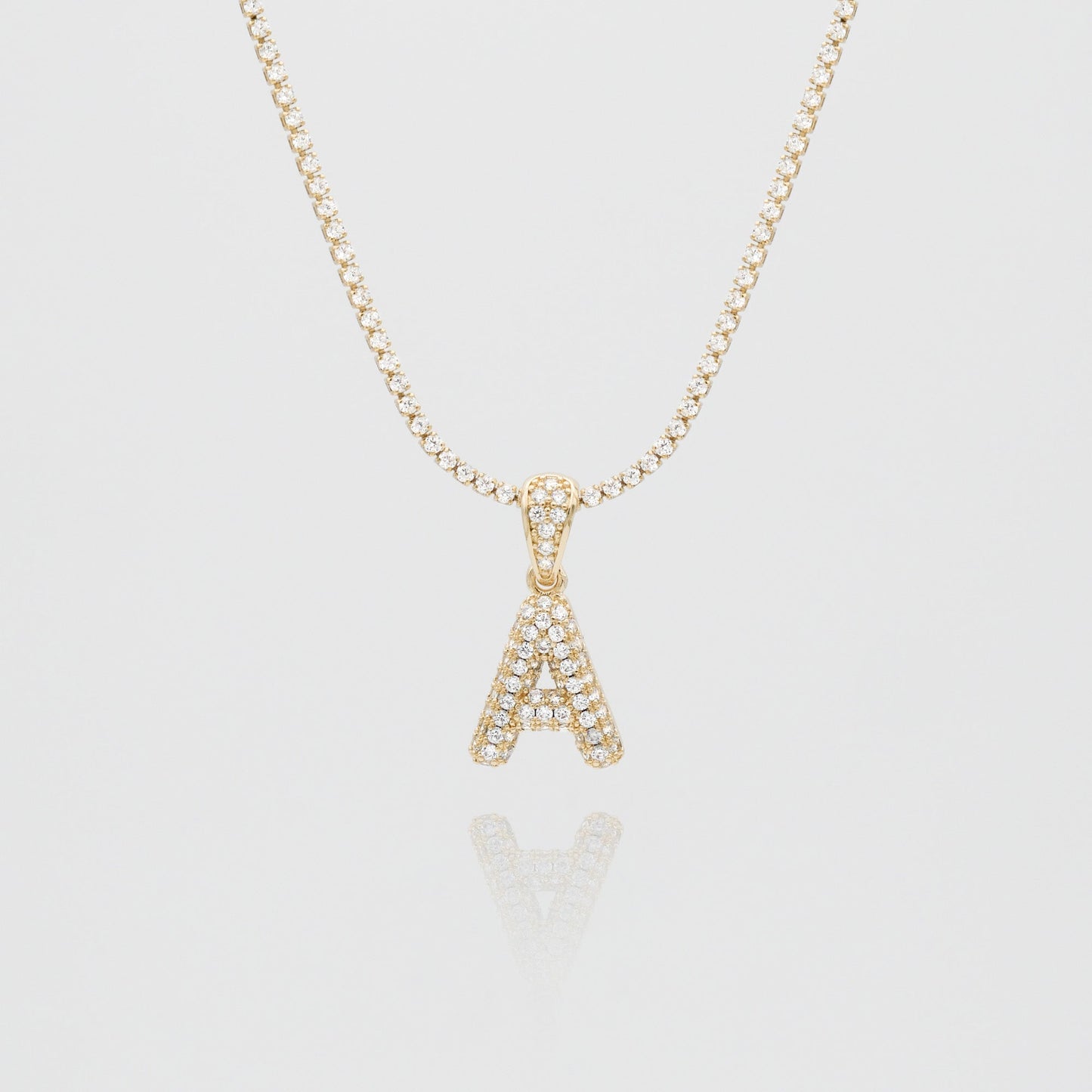 ICY Mini Bubble Initial Necklace