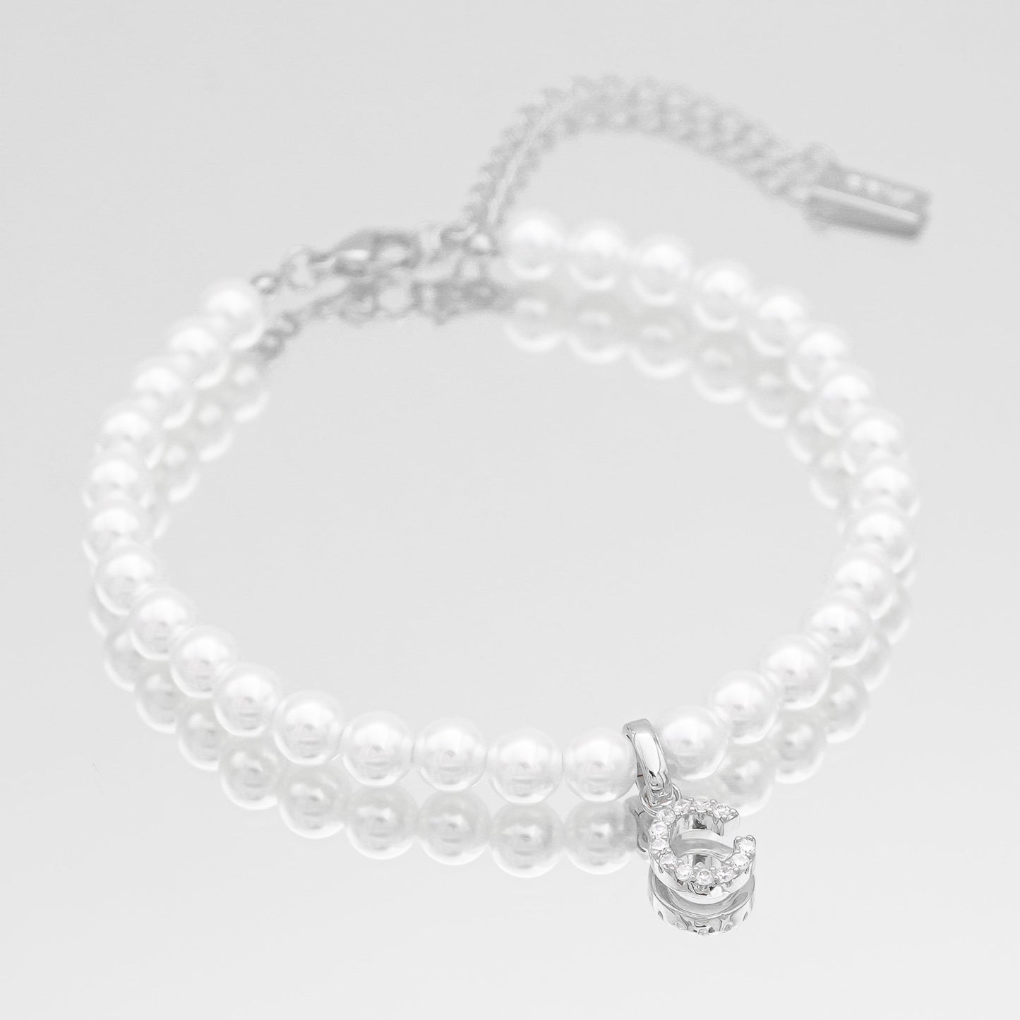 ICY Pearl Initial Bracelet