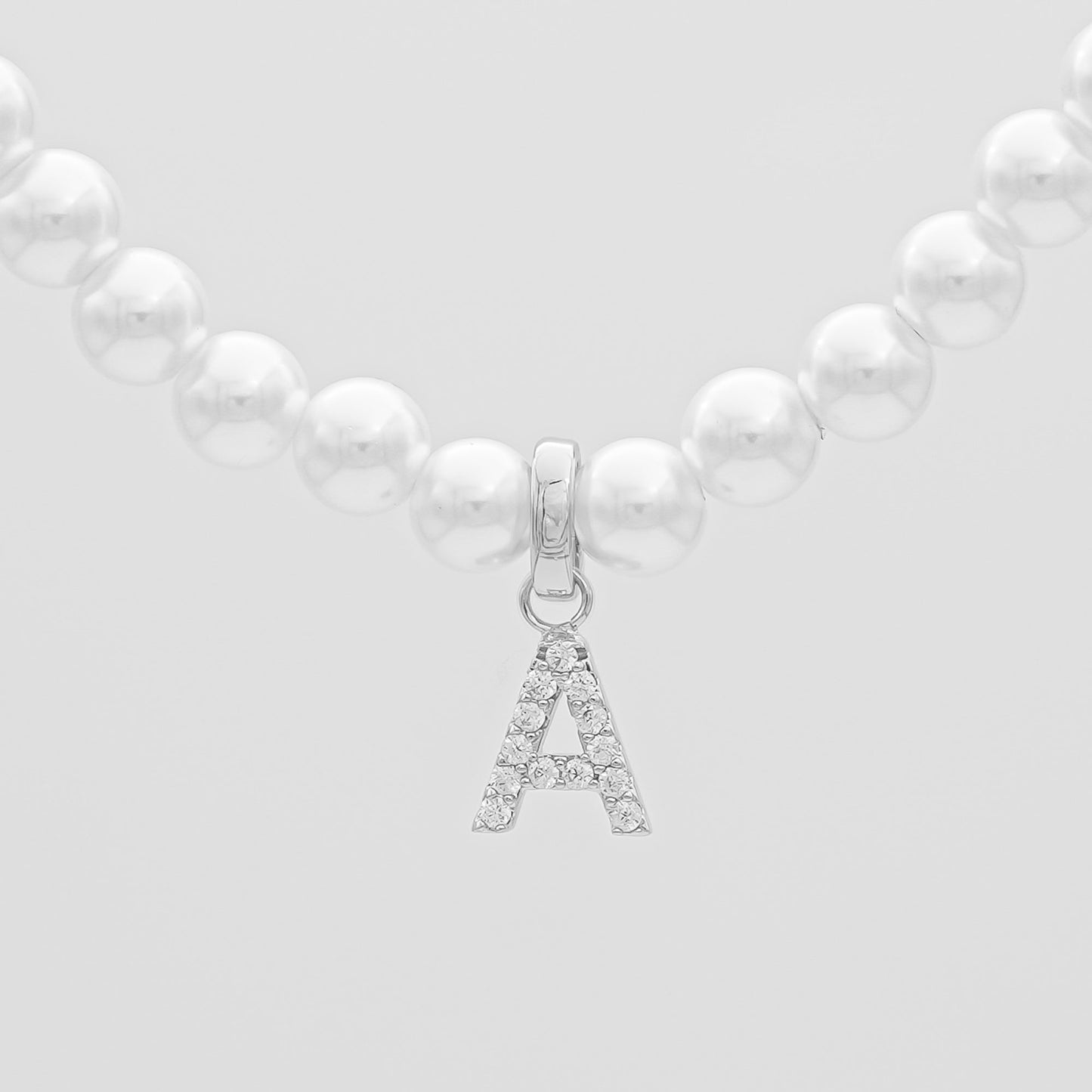 ICY Pearl Initial Necklace