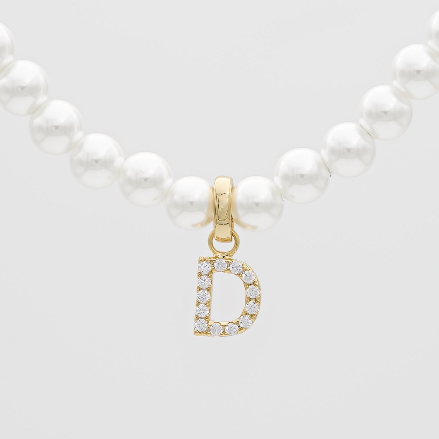 ICY Pearl Initial Necklace