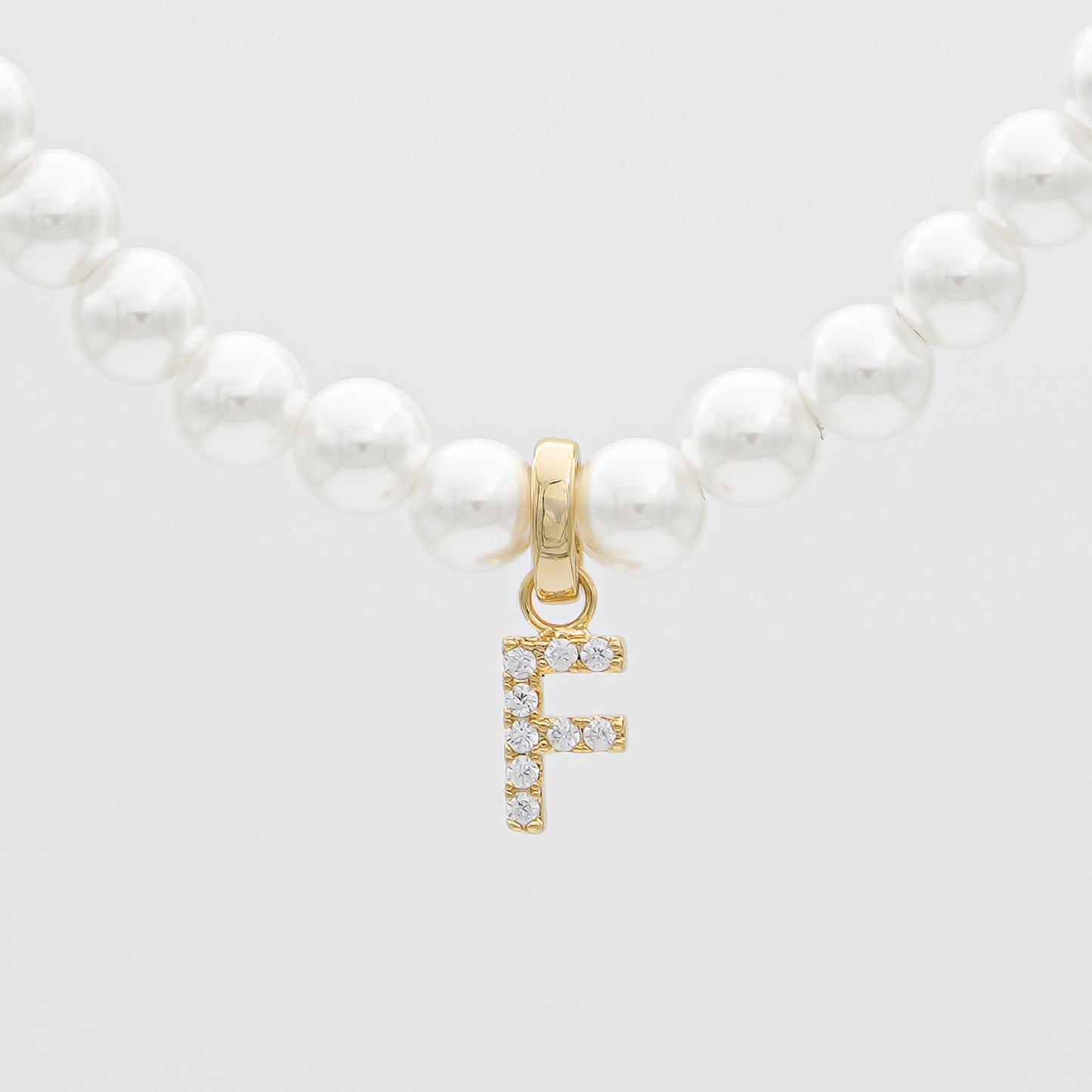 ICY Pearl Initial Necklace