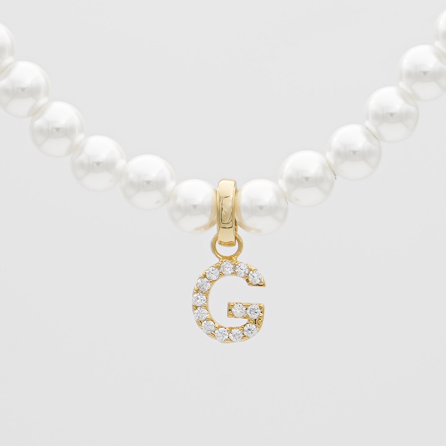 ICY Pearl Initial Necklace