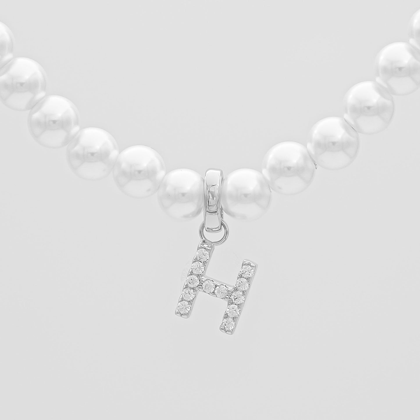 ICY Pearl Initial Necklace