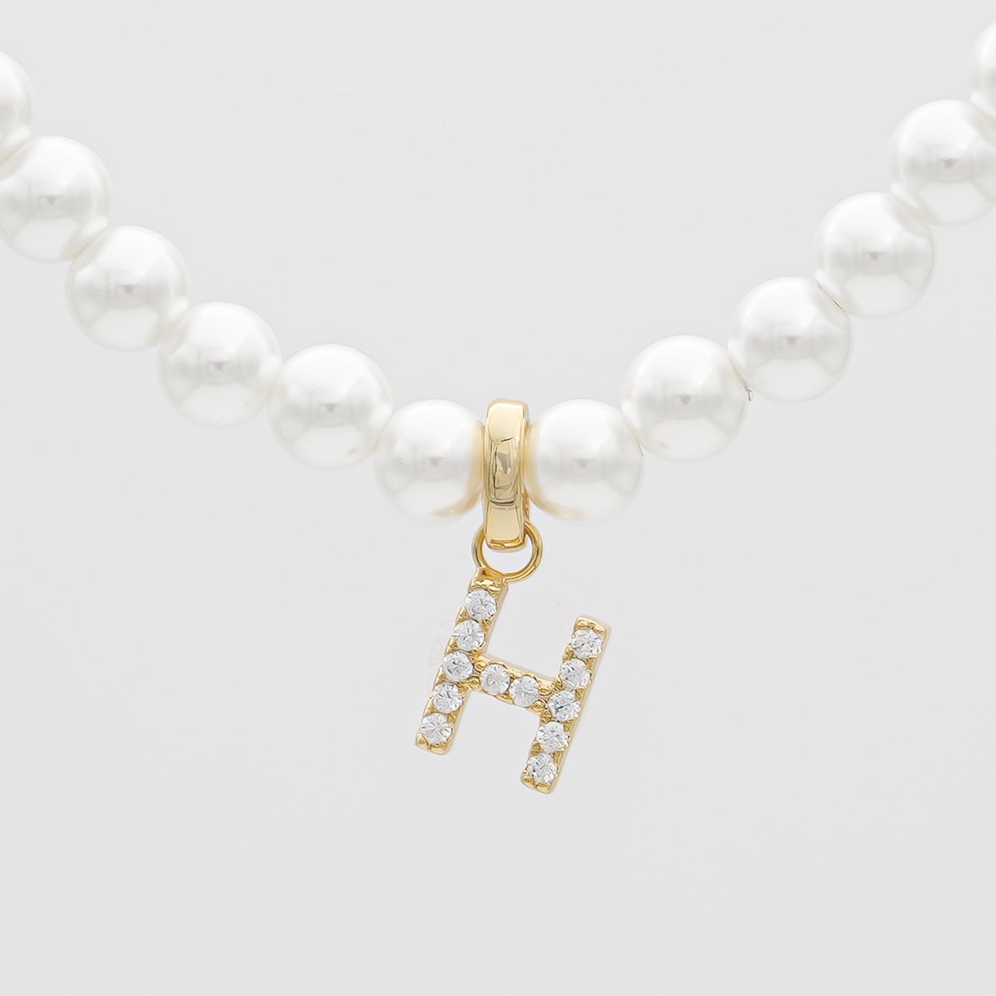 ICY Pearl Initial Necklace