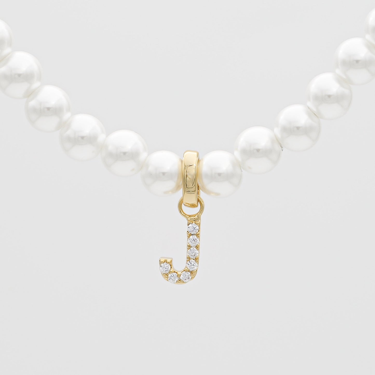 ICY Pearl Initial Necklace