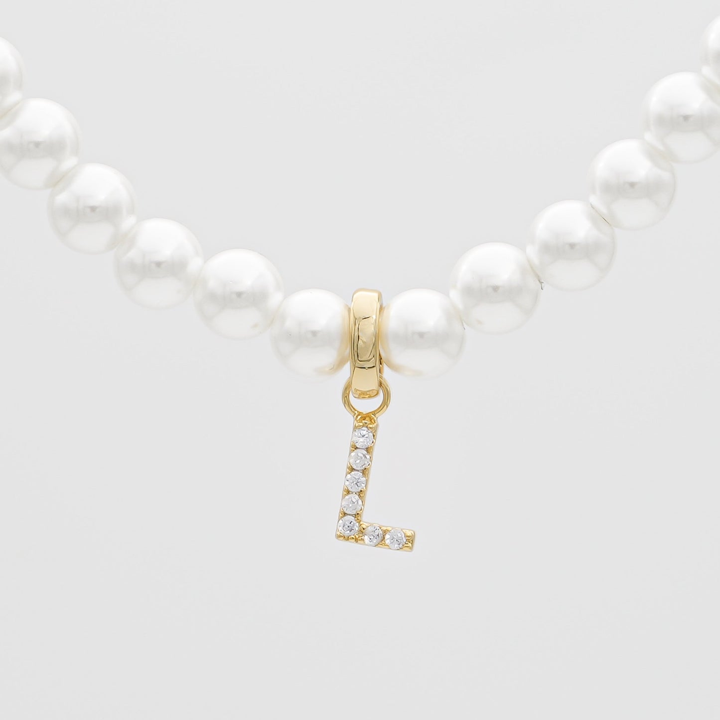 ICY Pearl Initial Necklace