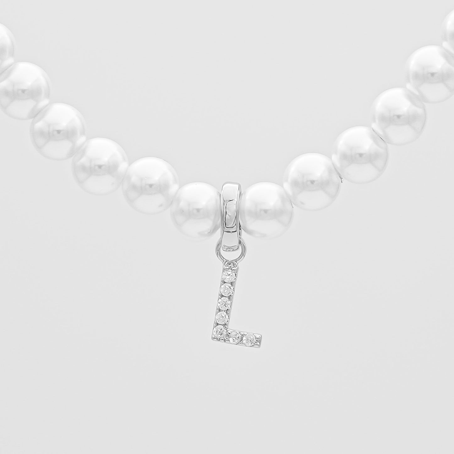 ICY Pearl Initial Necklace