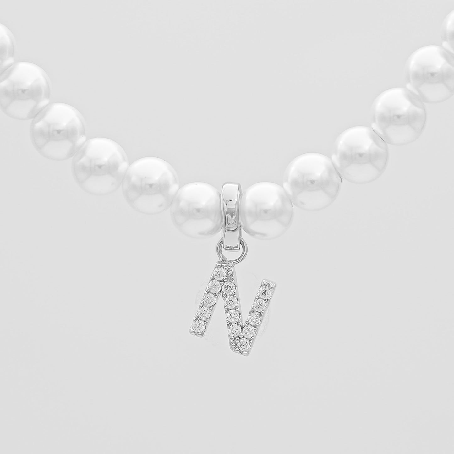 ICY Pearl Initial Necklace