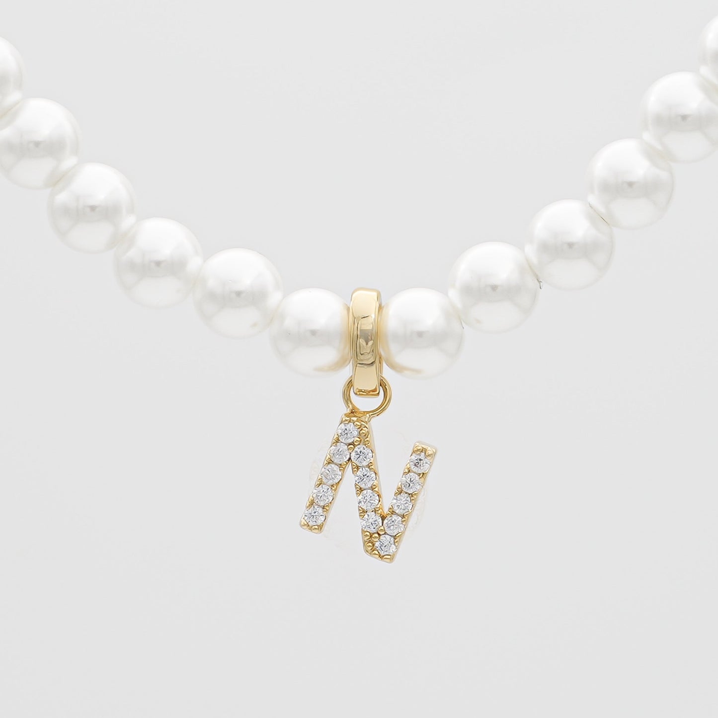 ICY Pearl Initial Necklace