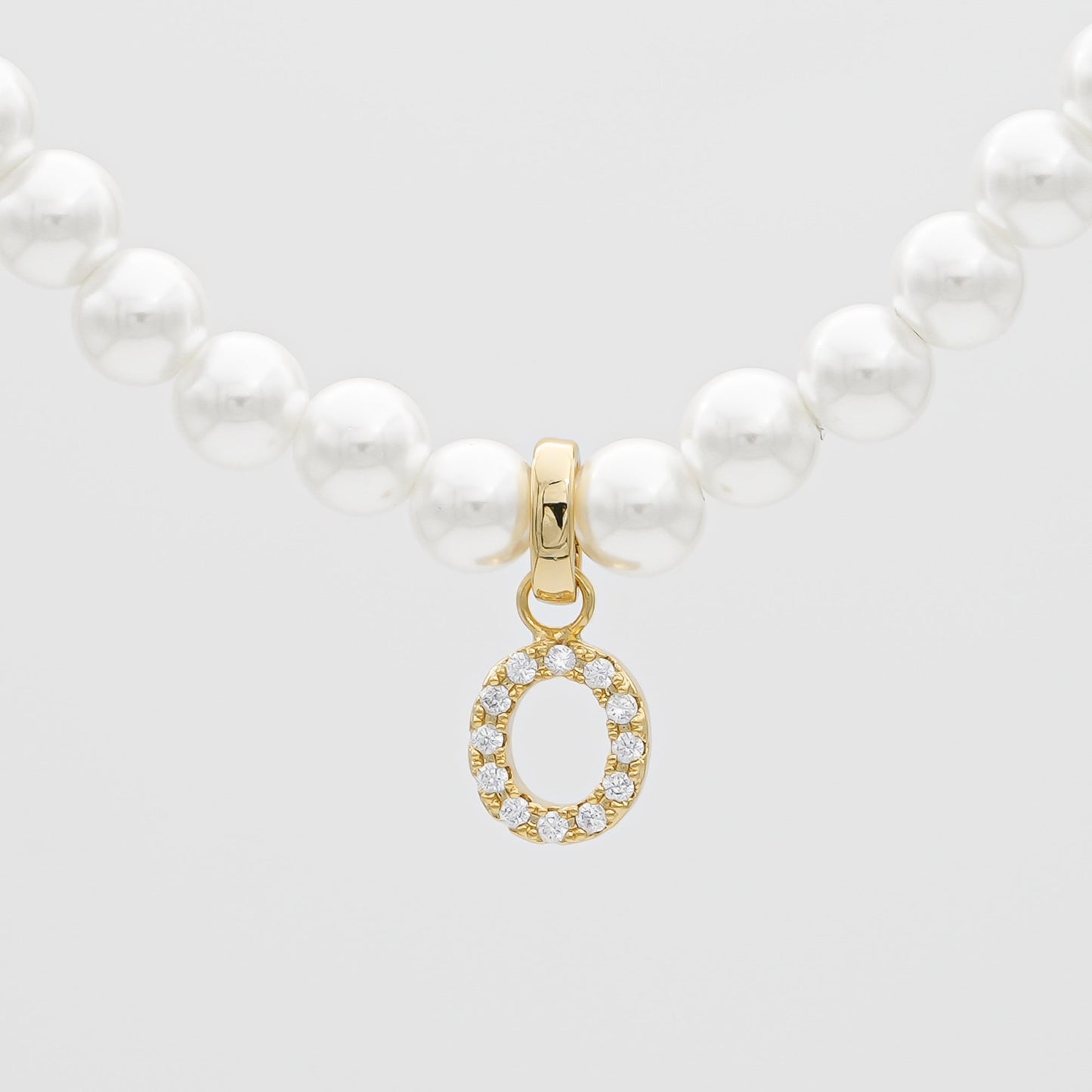 ICY Pearl Initial Necklace
