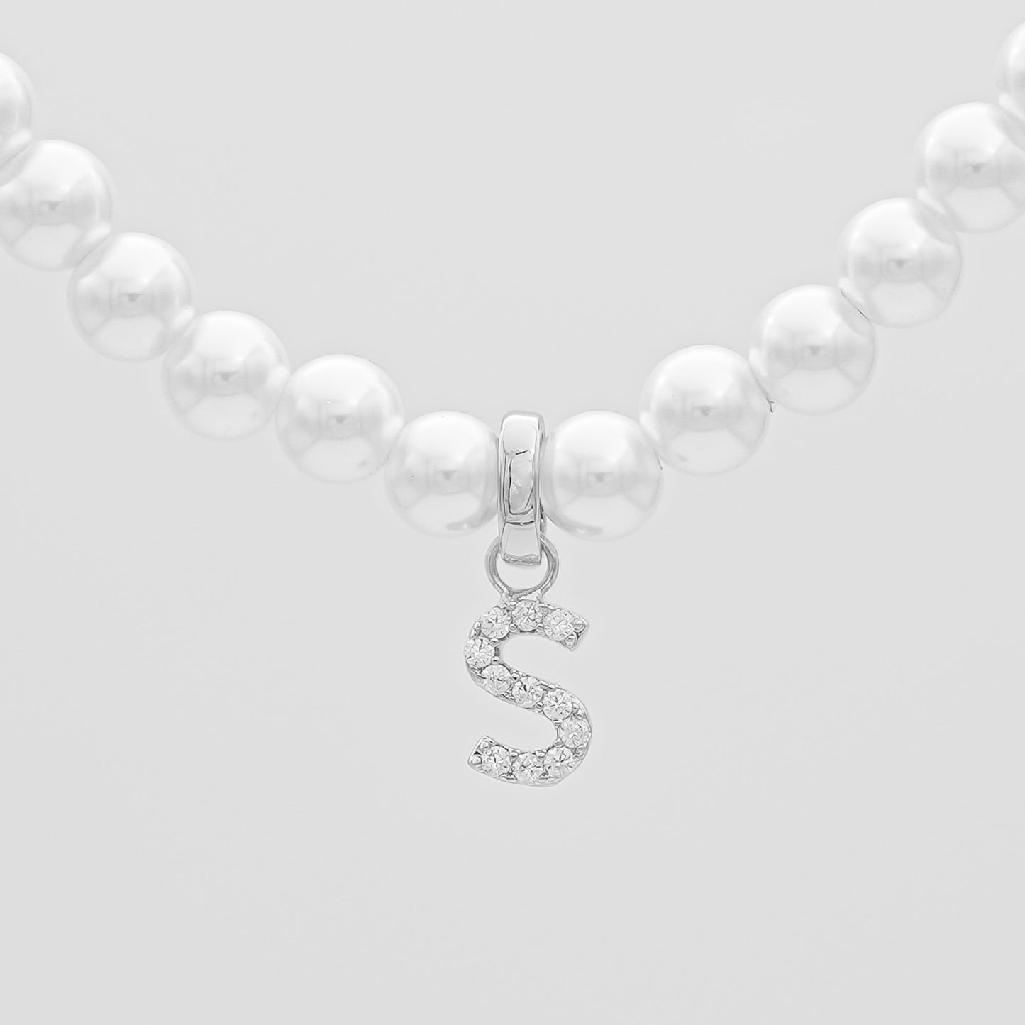 ICY Pearl Initial Necklace