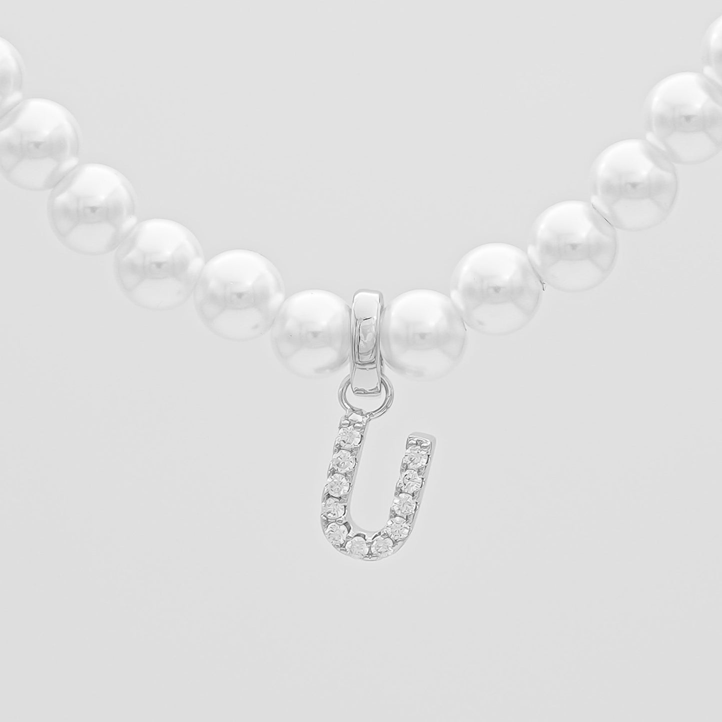 ICY Pearl Initial Necklace