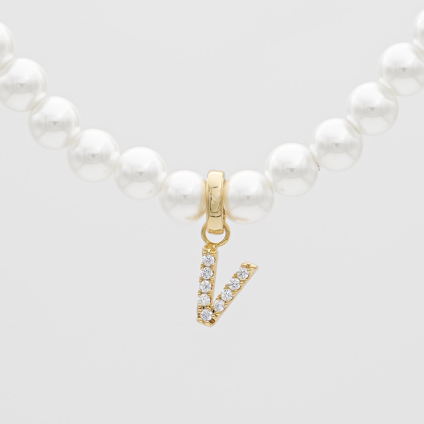 ICY Pearl Initial Necklace