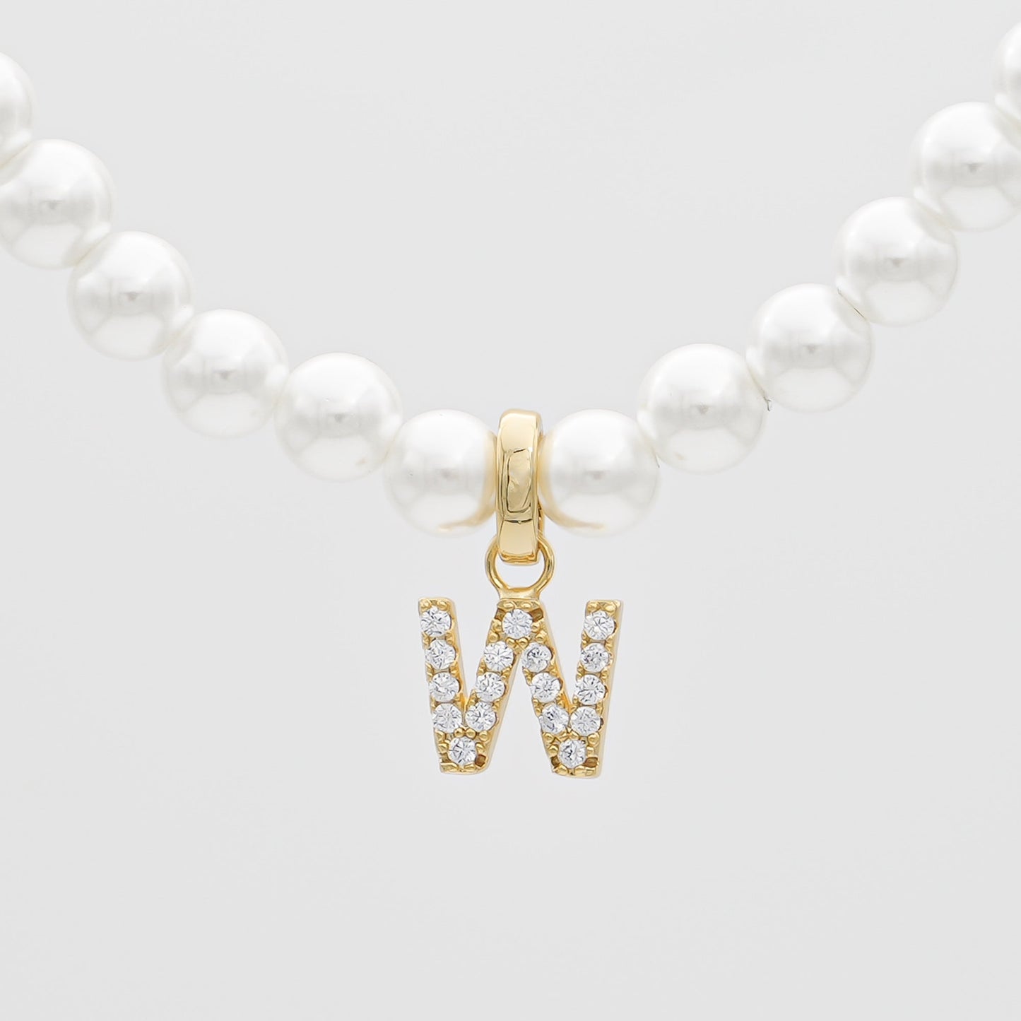 ICY Pearl Initial Necklace