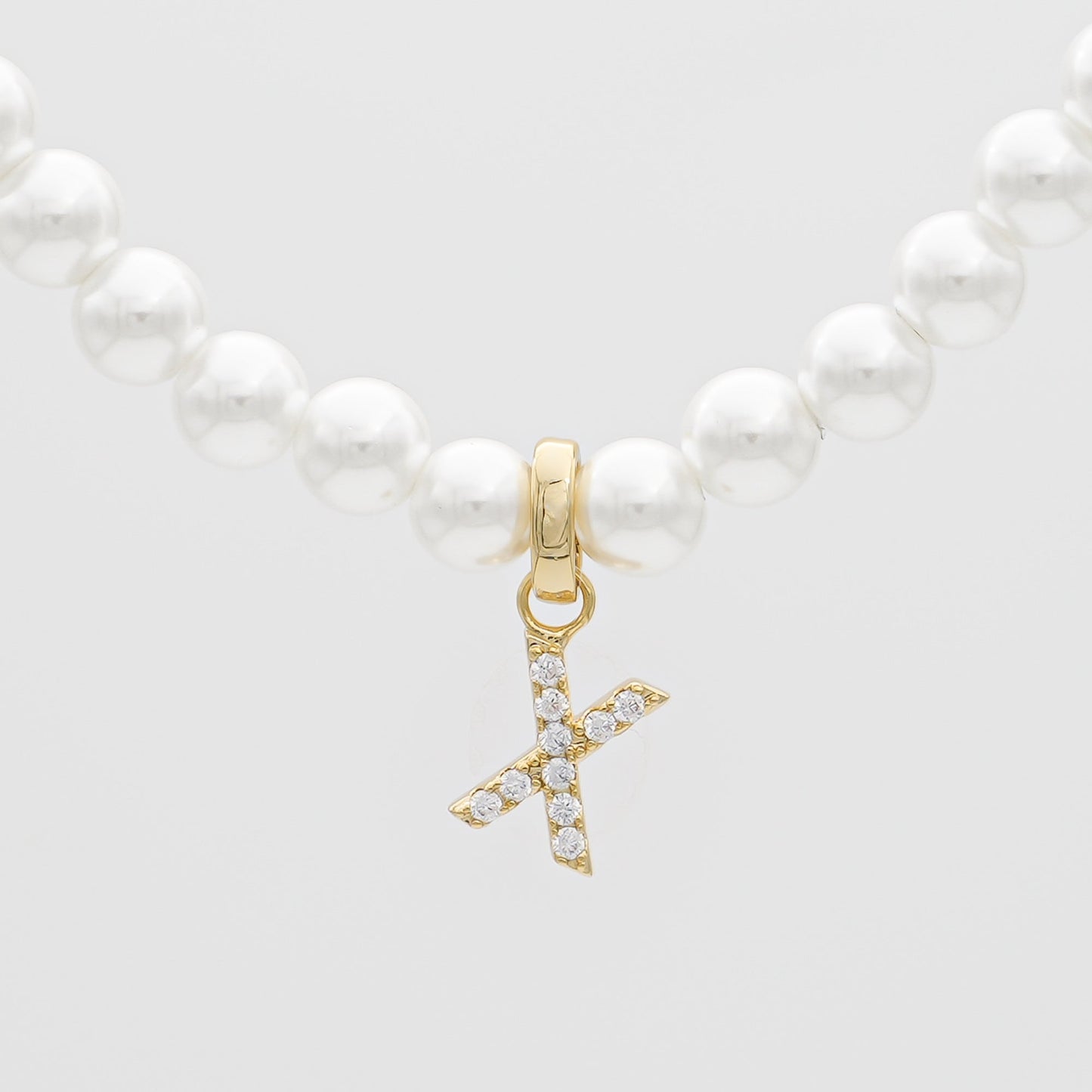 ICY Pearl Initial Necklace