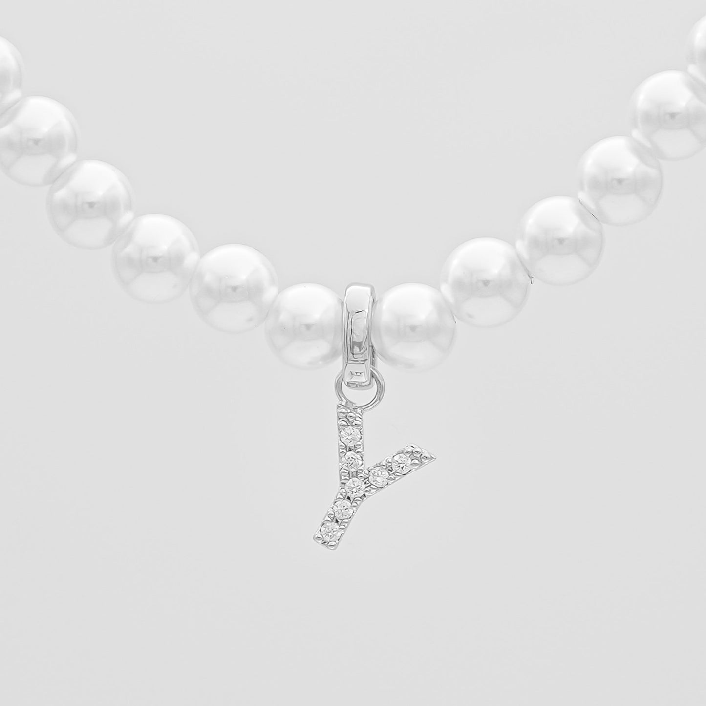 ICY Pearl Initial Necklace