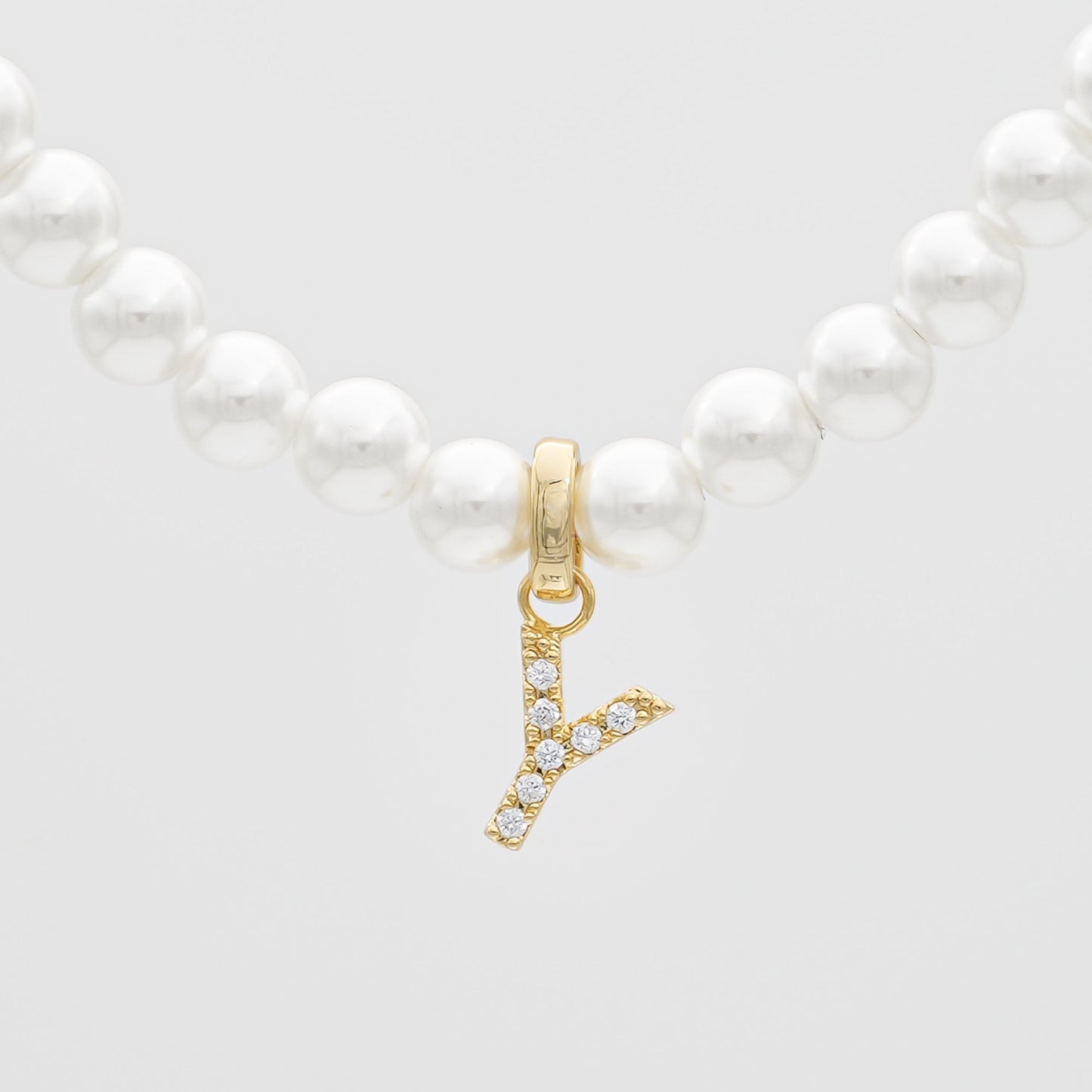 ICY Pearl Initial Necklace