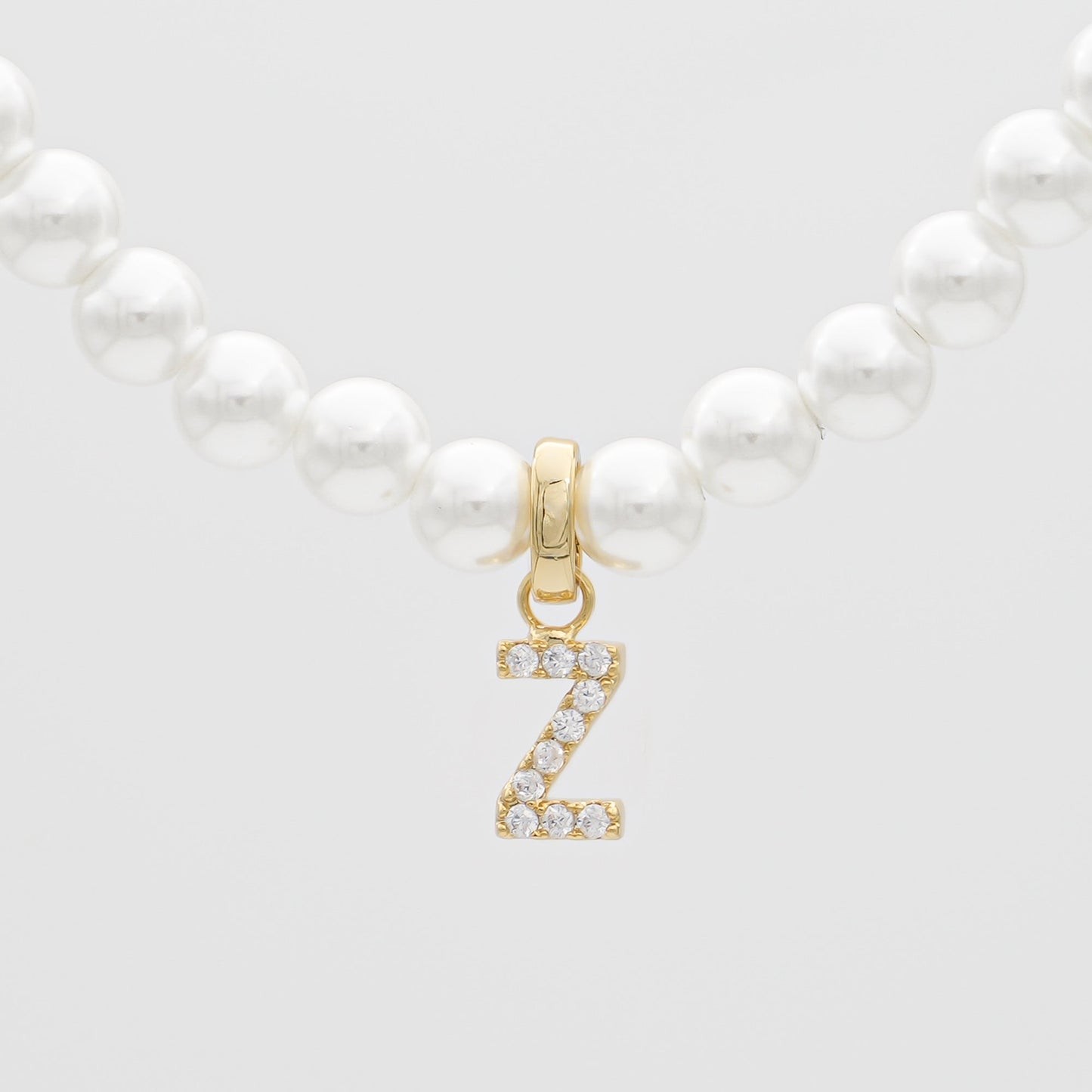 ICY Pearl Initial Necklace