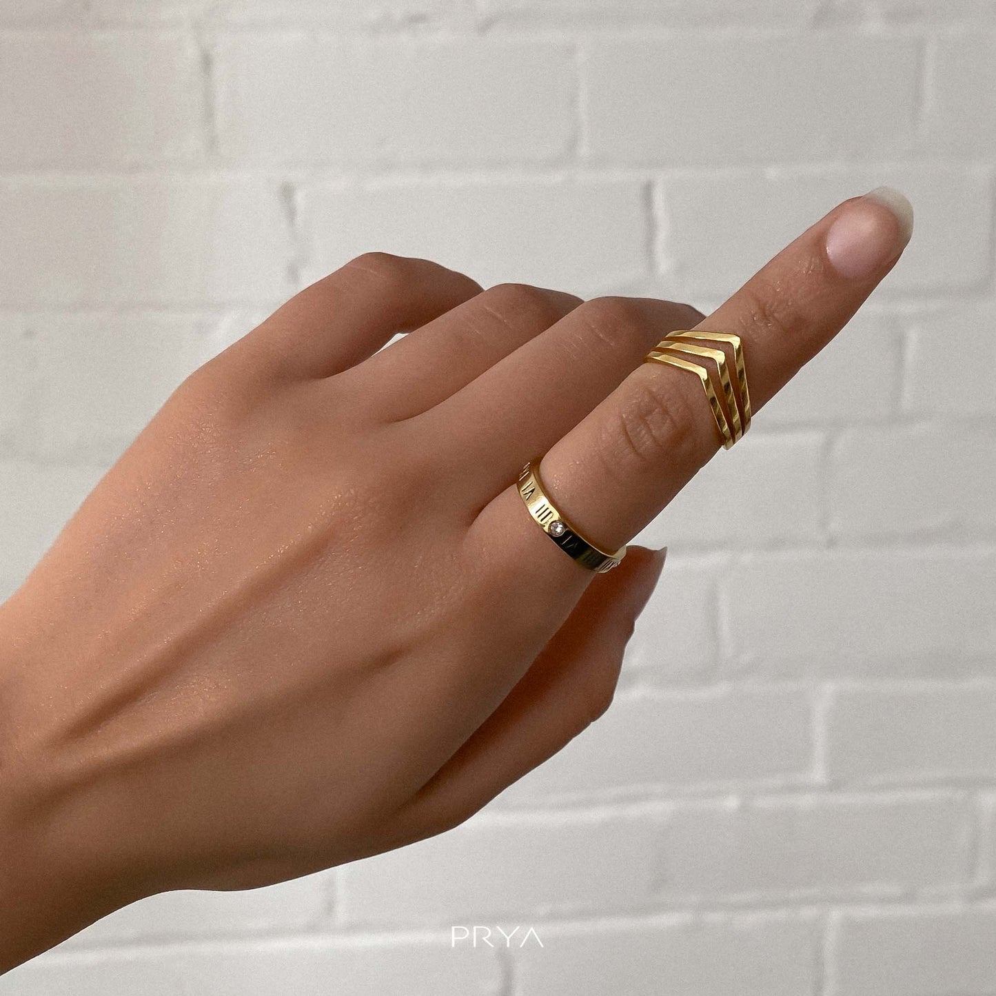3 Strand Chevron Ring
