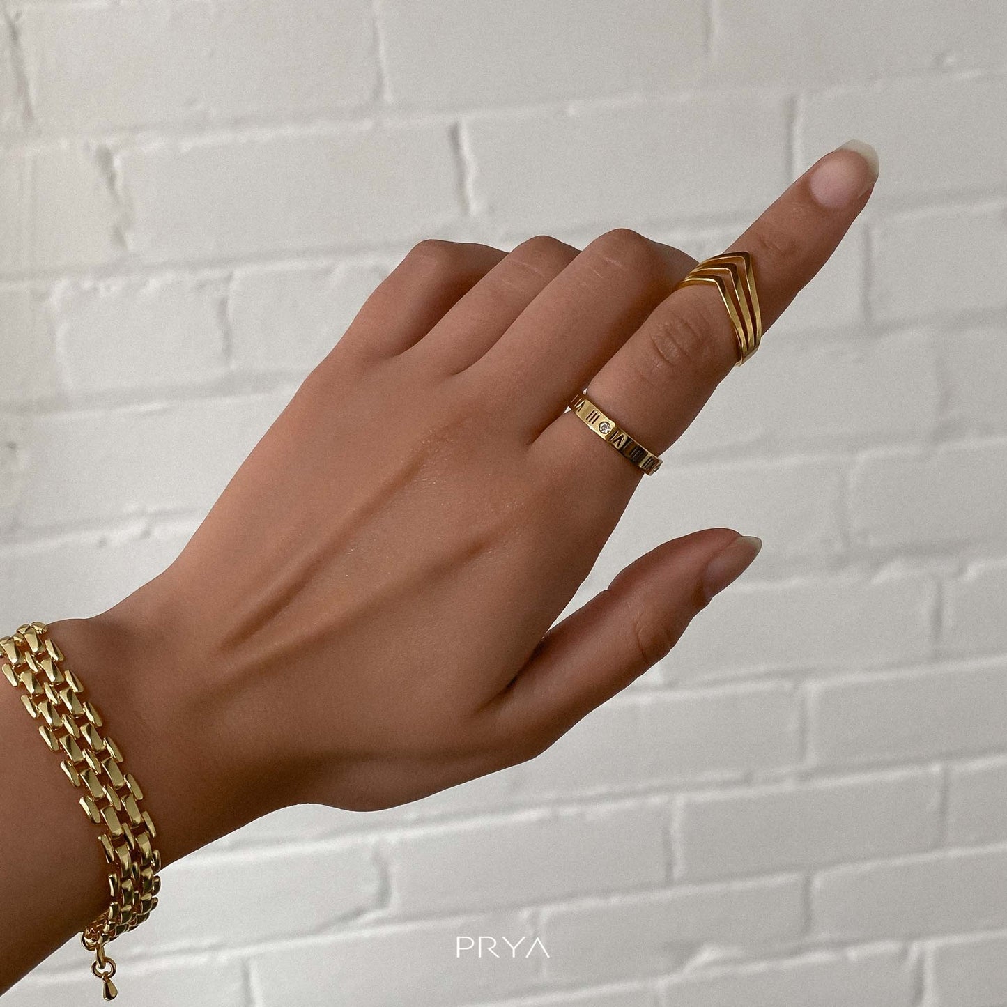 3 Strand Chevron Ring