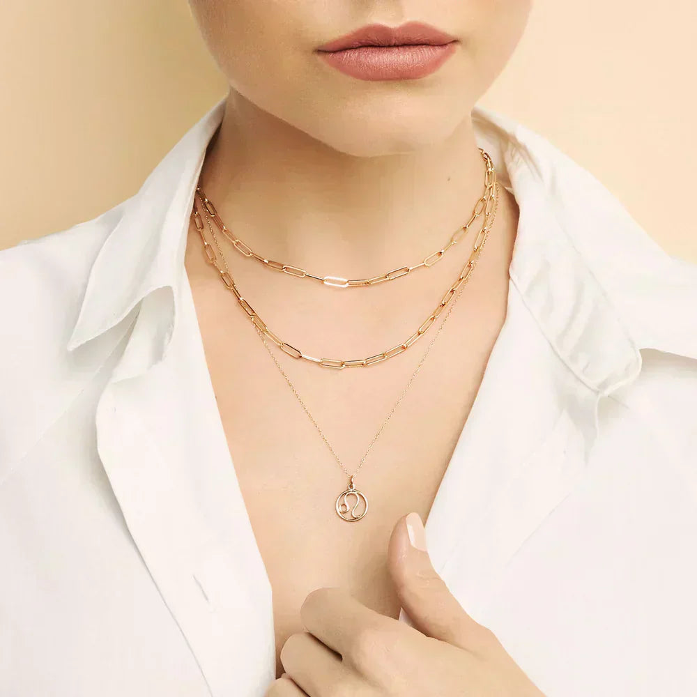 Rosalyette | Collana con Segno Zodiacale in Oro 18k