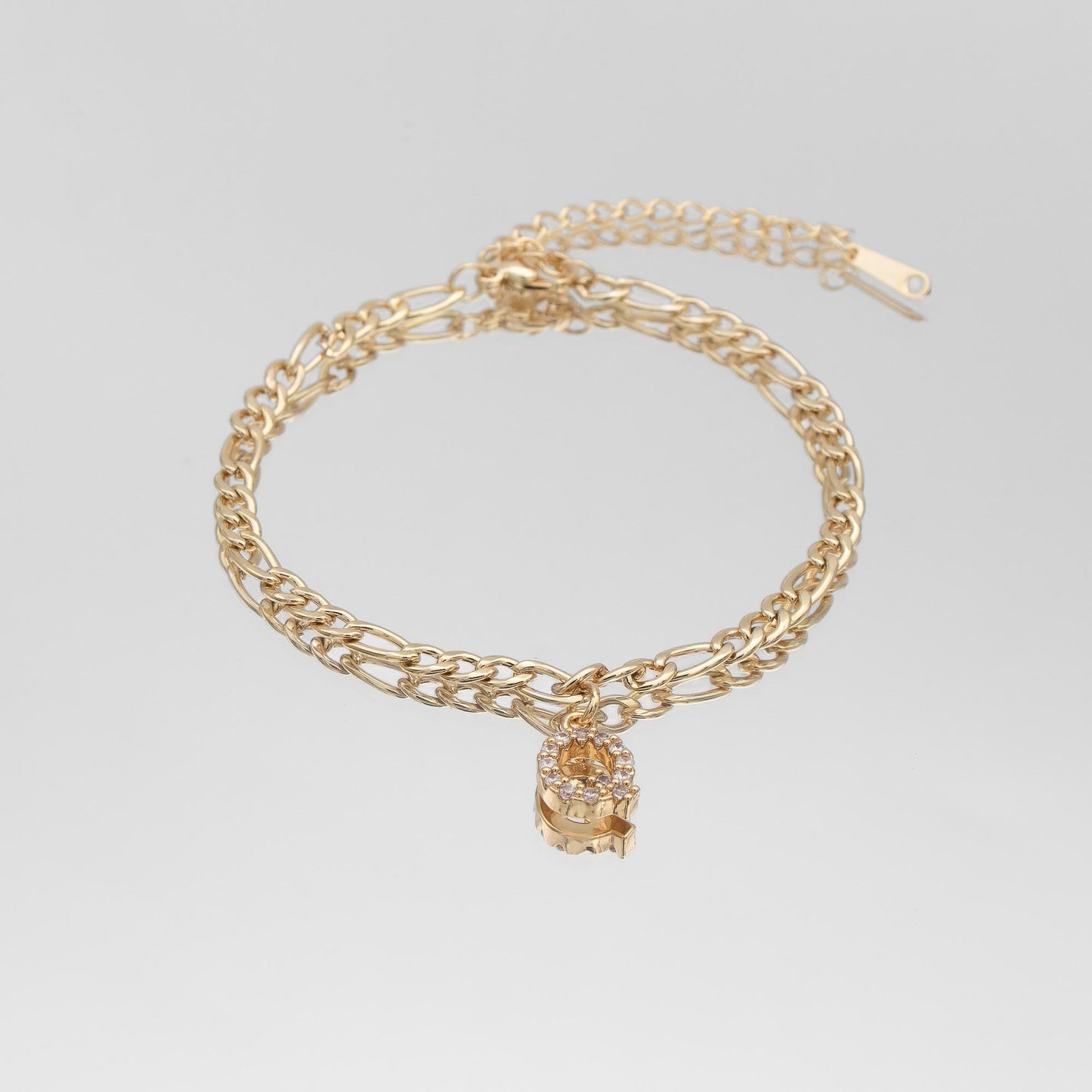 ICY Initial Anklet | Figaro