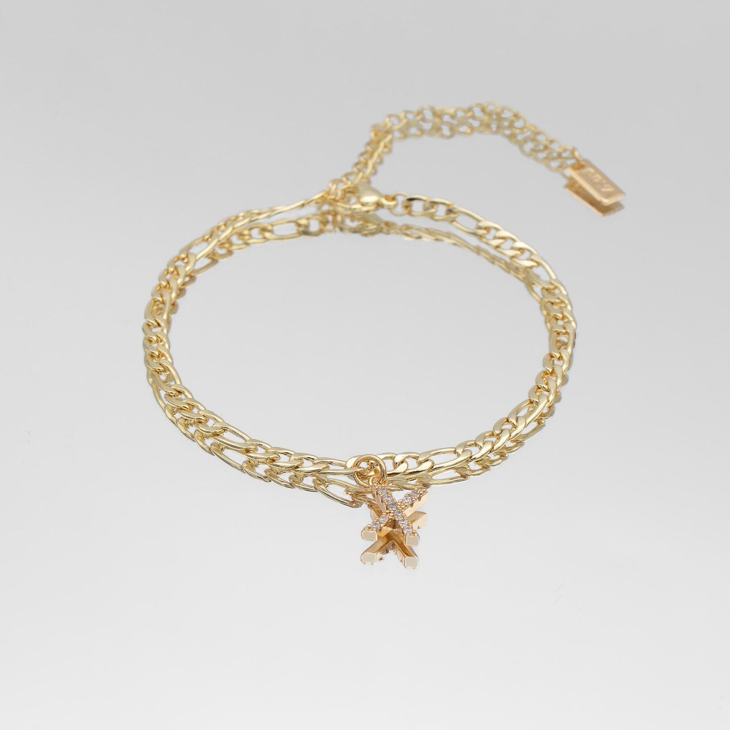 ICY Initial Anklet | Figaro