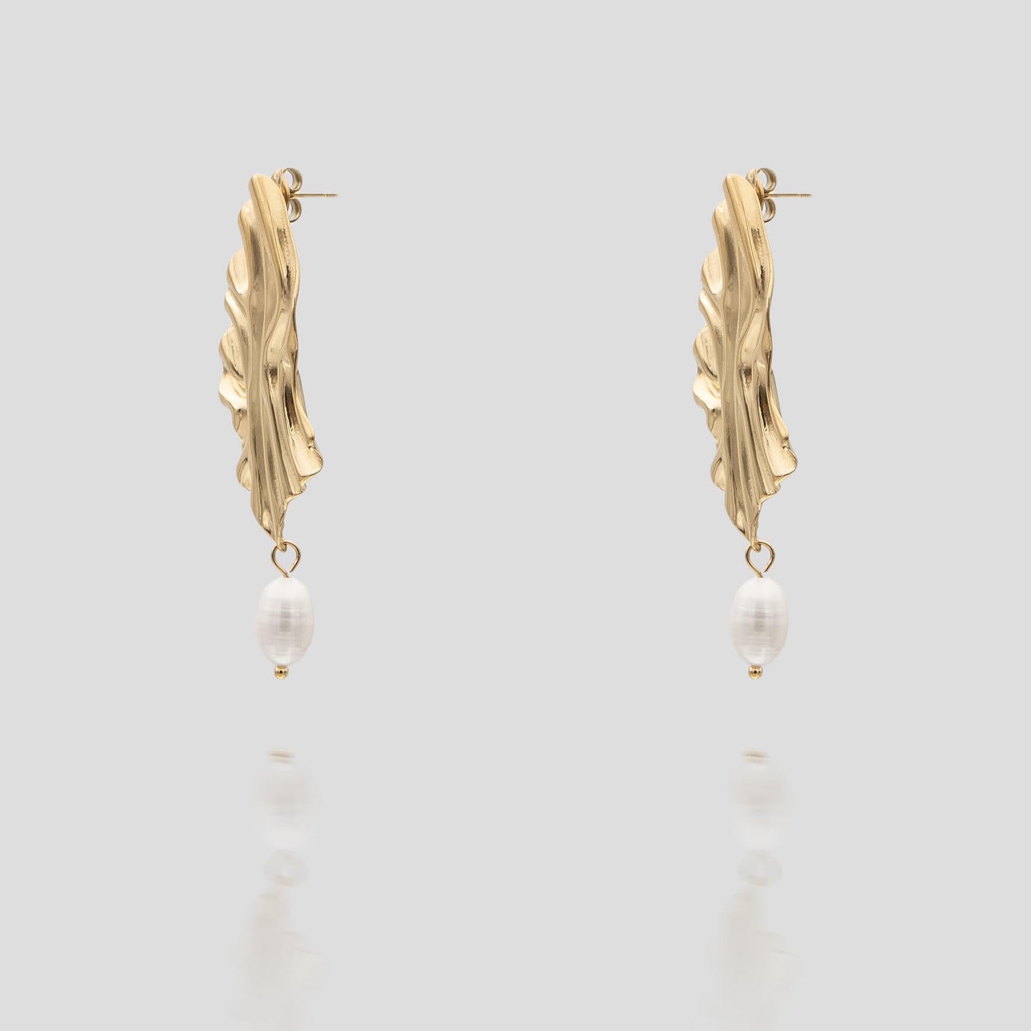Inaya Textured Pearl Earrings
