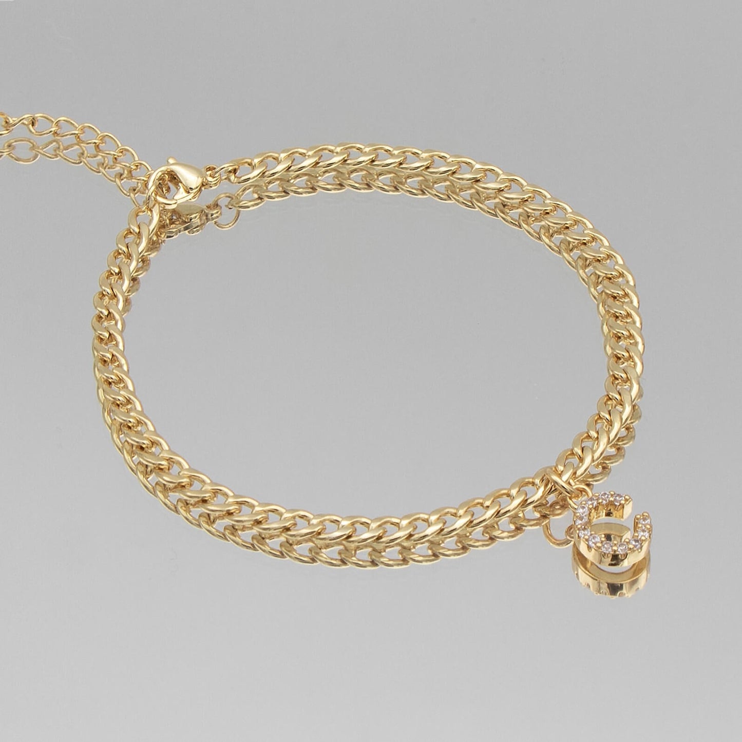 ICY Initial Anklet | Cuban