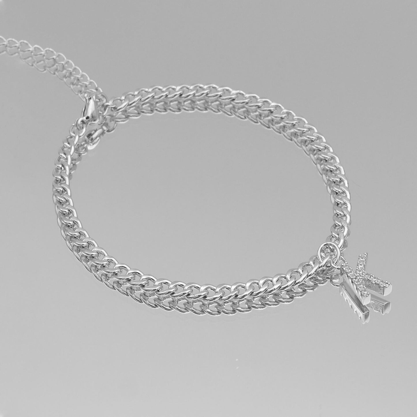 ICY Initial Anklet | Cuban