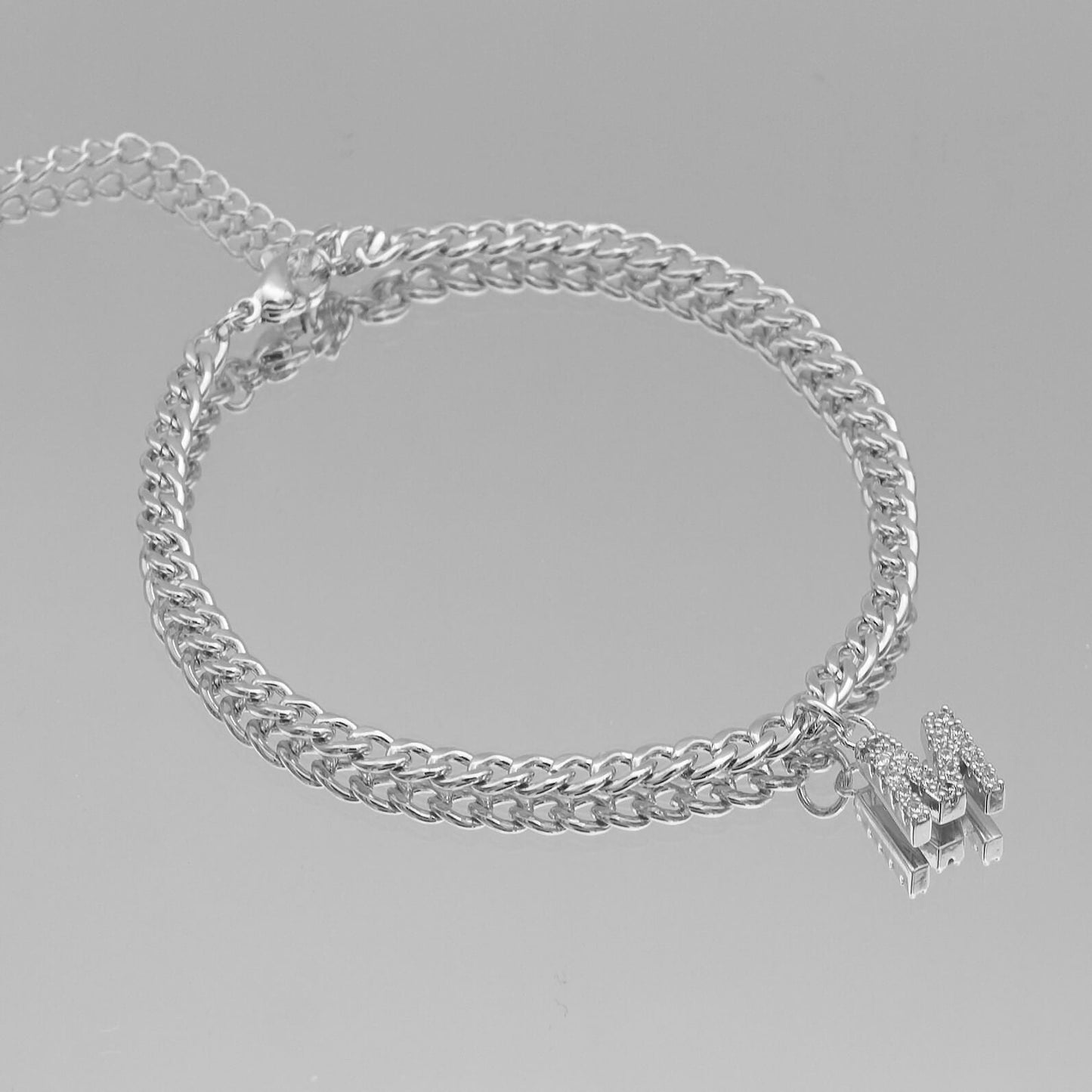 ICY Initial Anklet | Cuban
