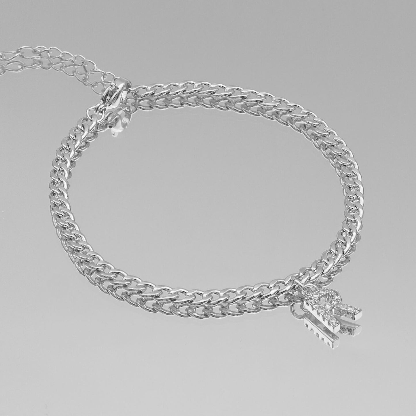 ICY Initial Anklet | Cuban