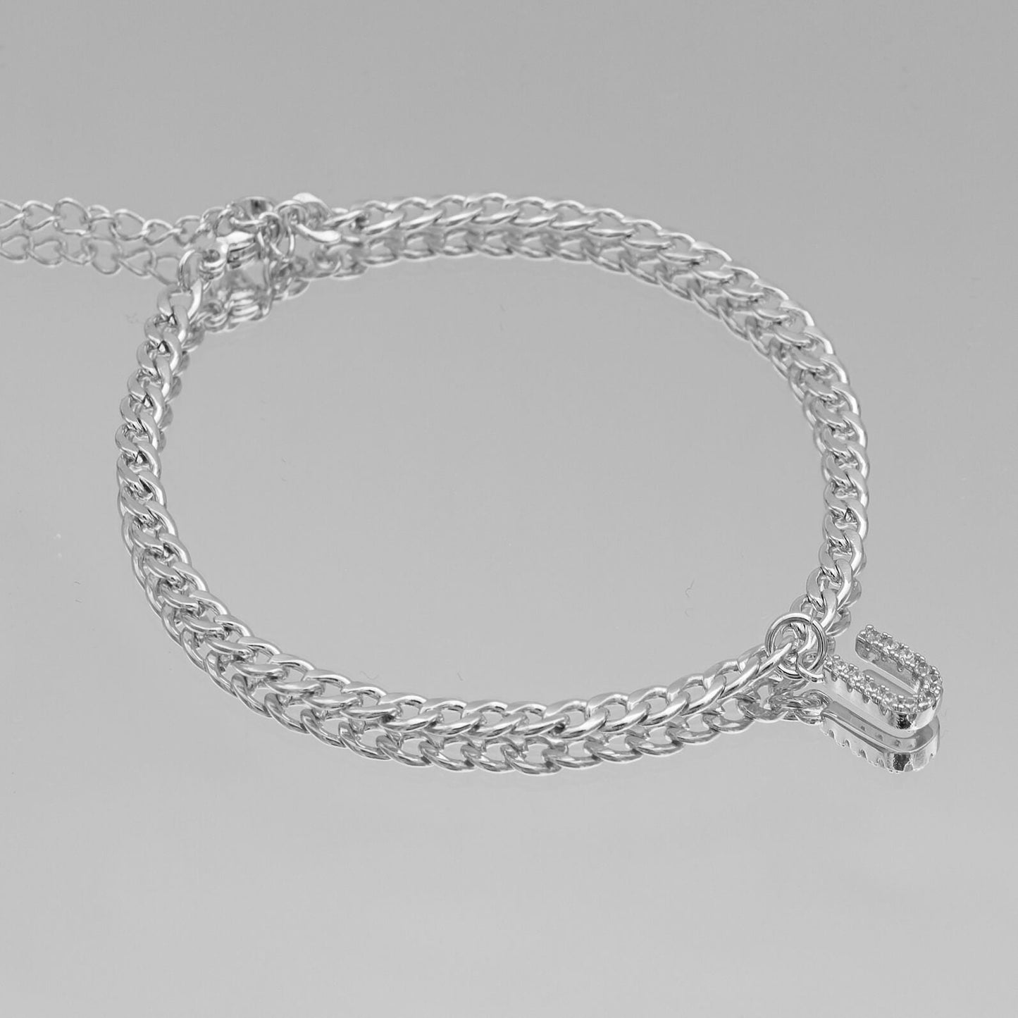 ICY Initial Anklet | Cuban