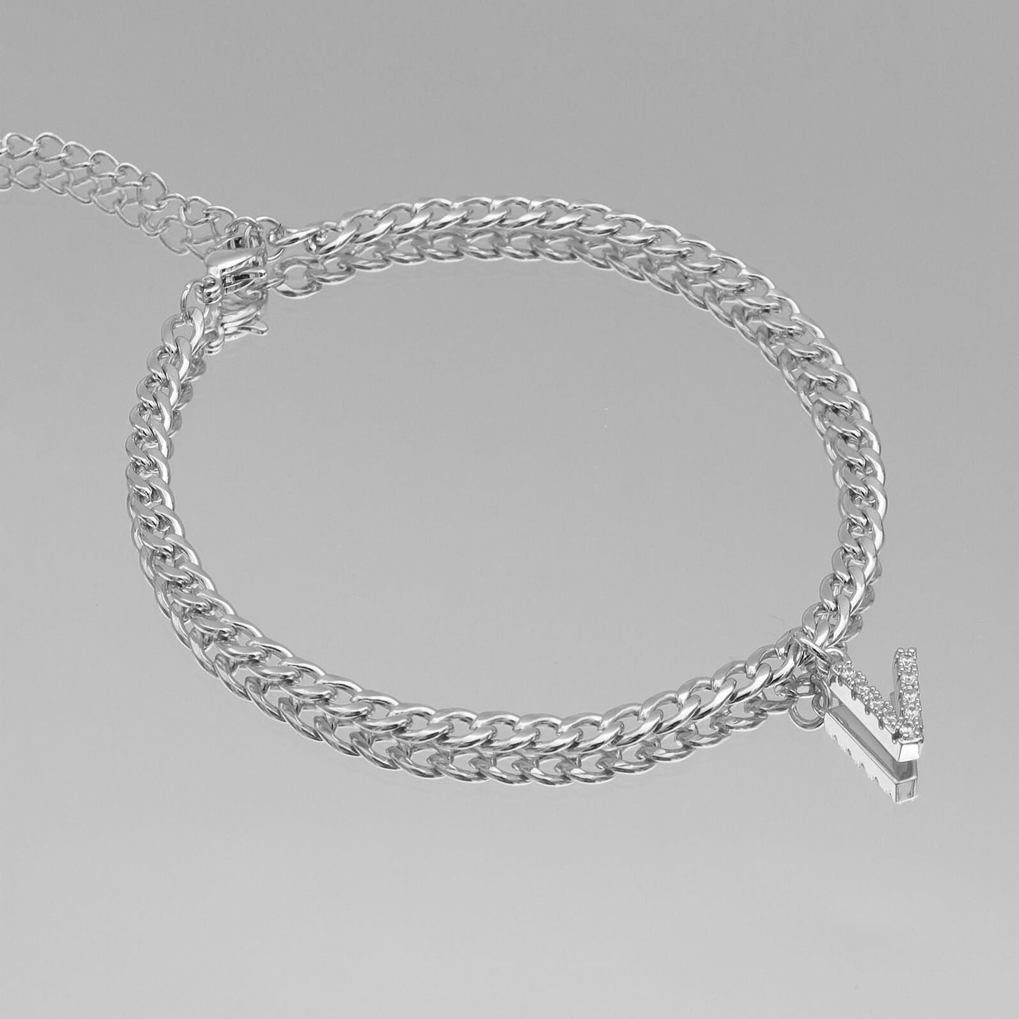 ICY Initial Anklet | Cuban