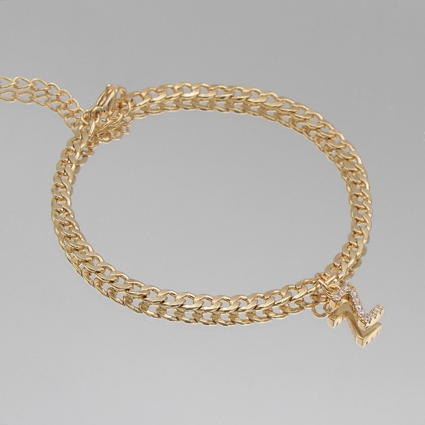 ICY Initial Anklet | Cuban