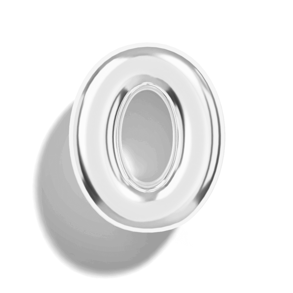 Silver Bubble Letter Charms