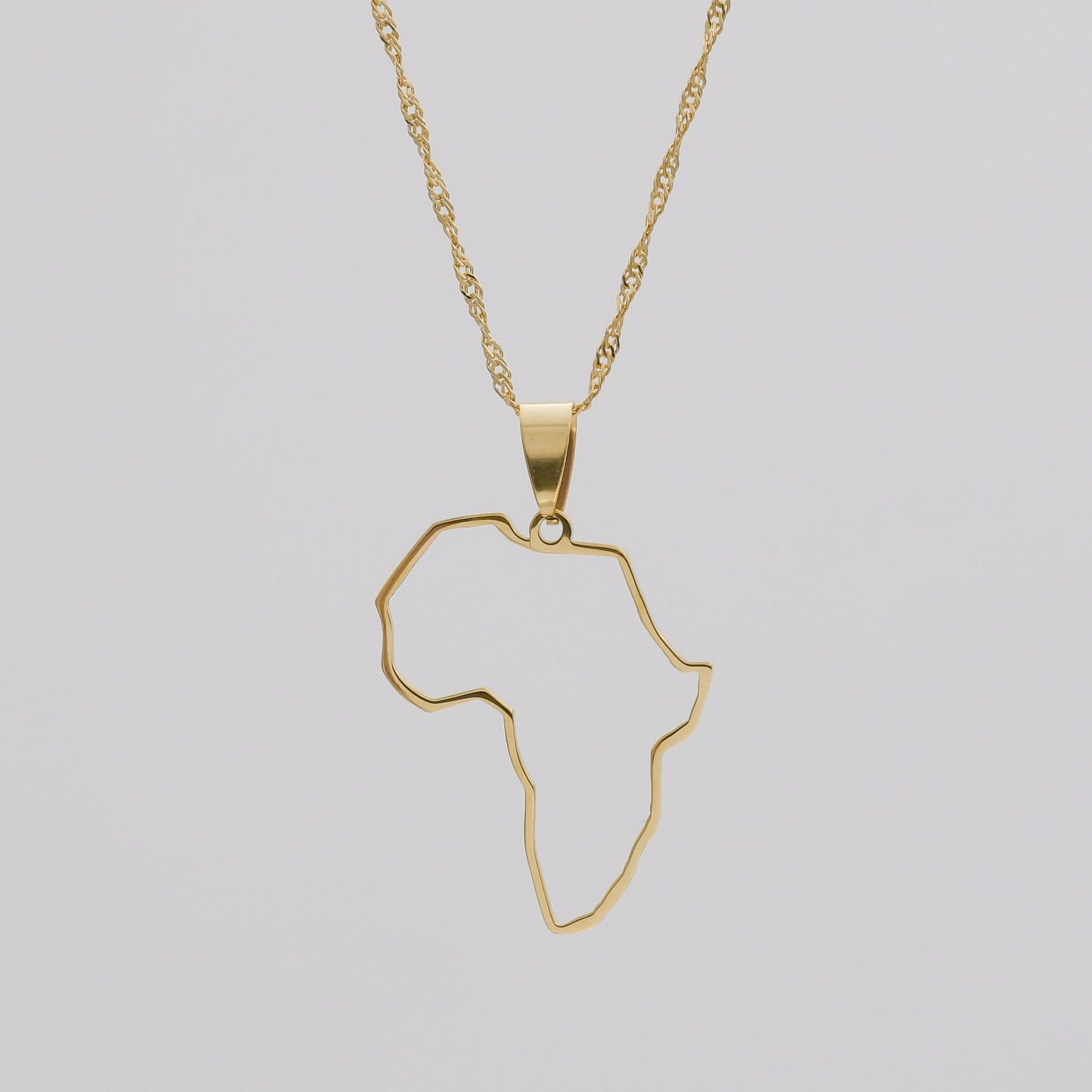 Africa Outline Necklace