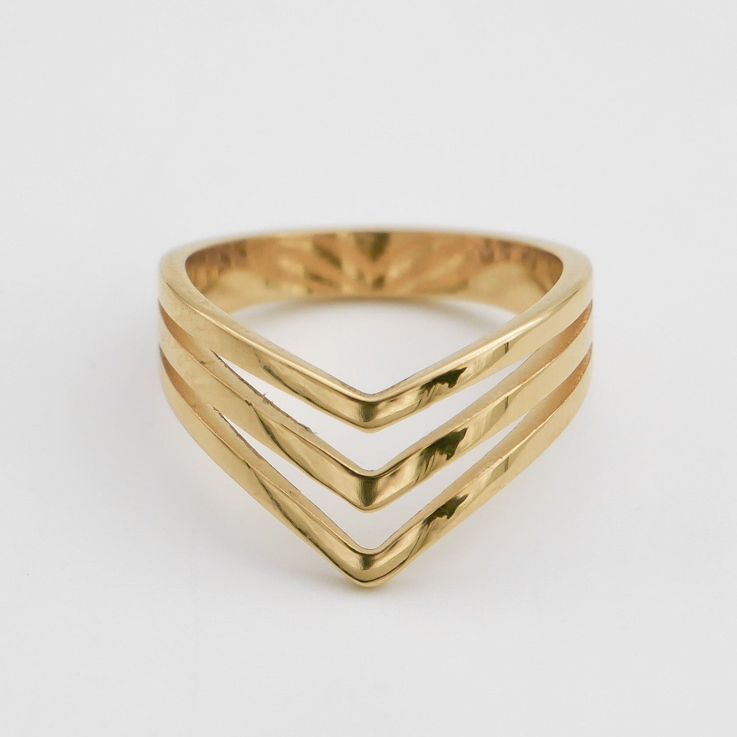 3 Strand Chevron Ring