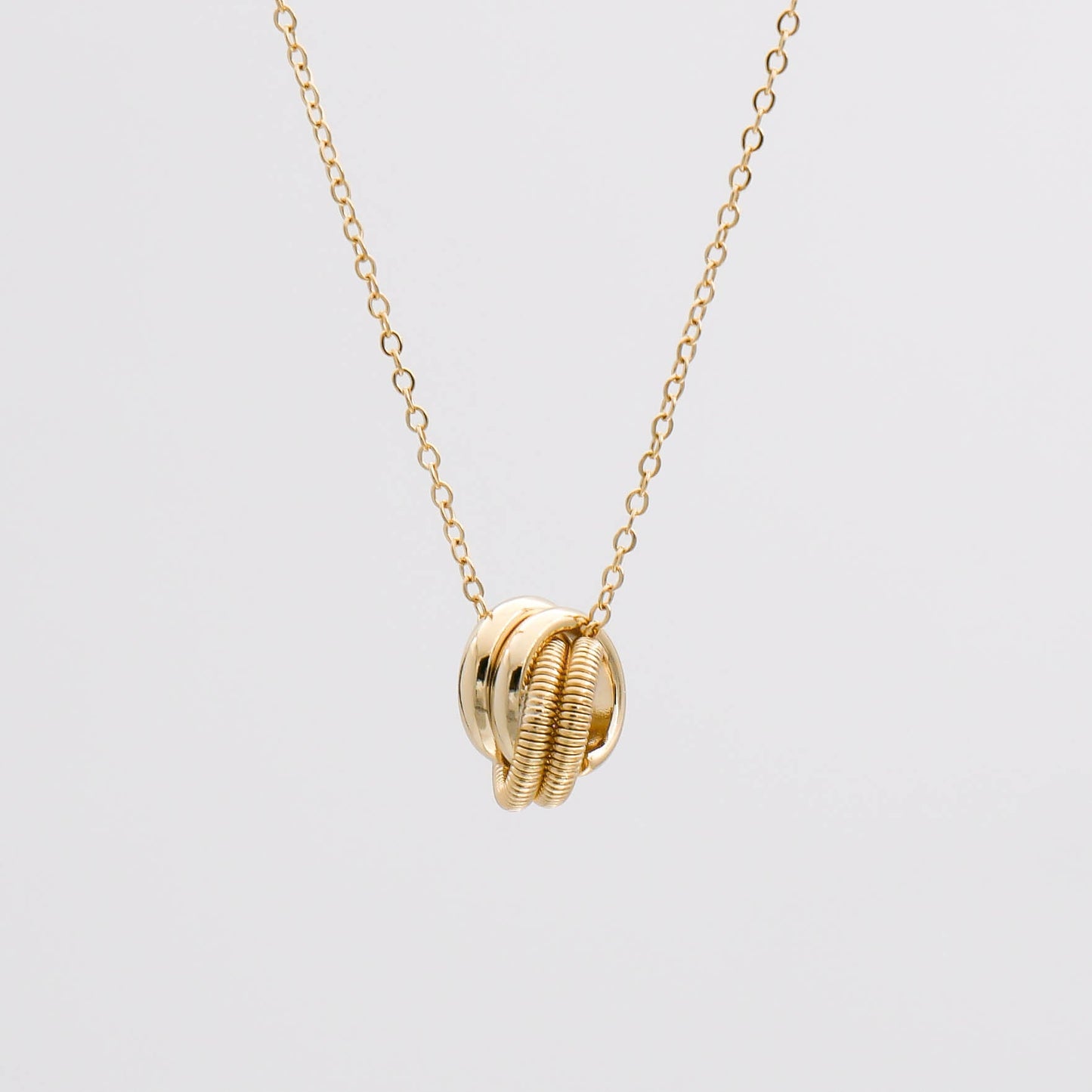 Kacie Contrast Knot Necklace