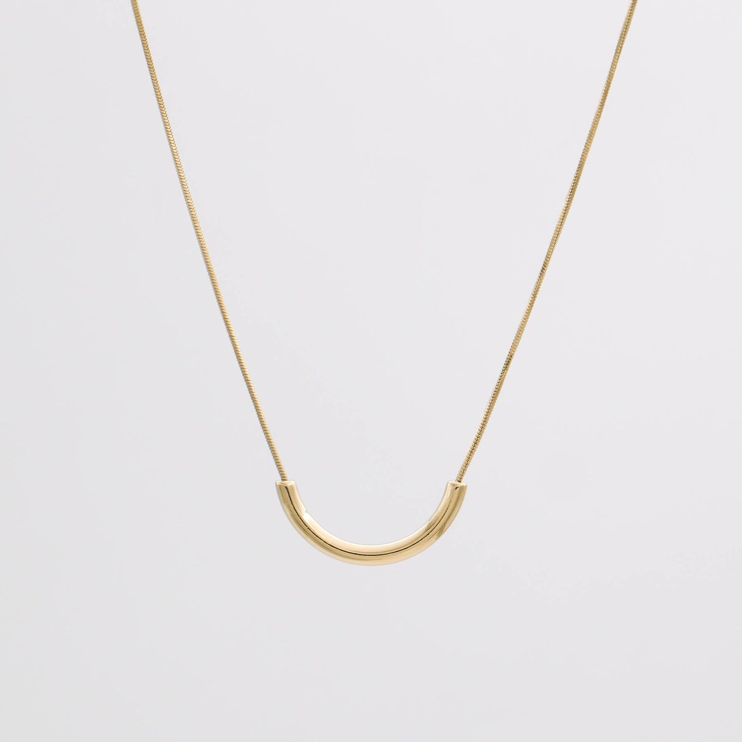 Cerys Crescent Bar Necklace