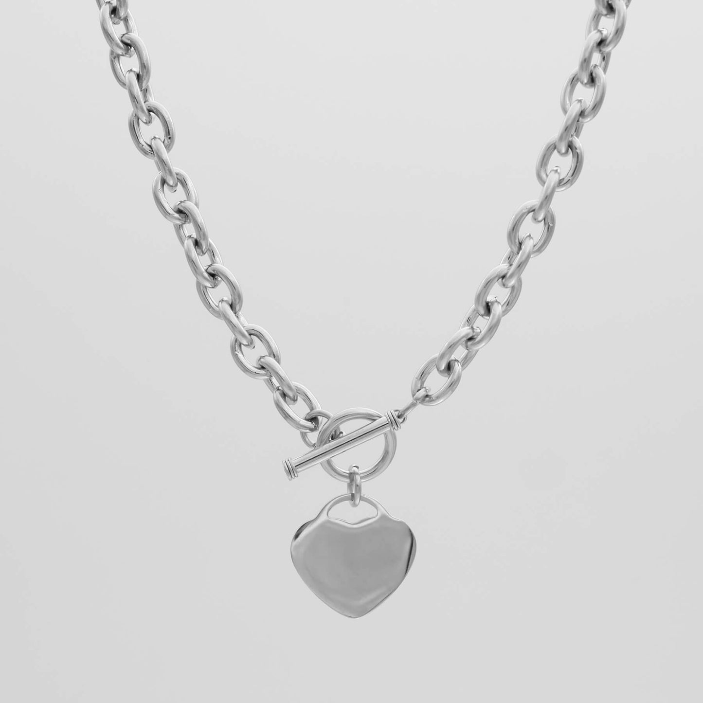 Hayley Heart T-Bar Necklace