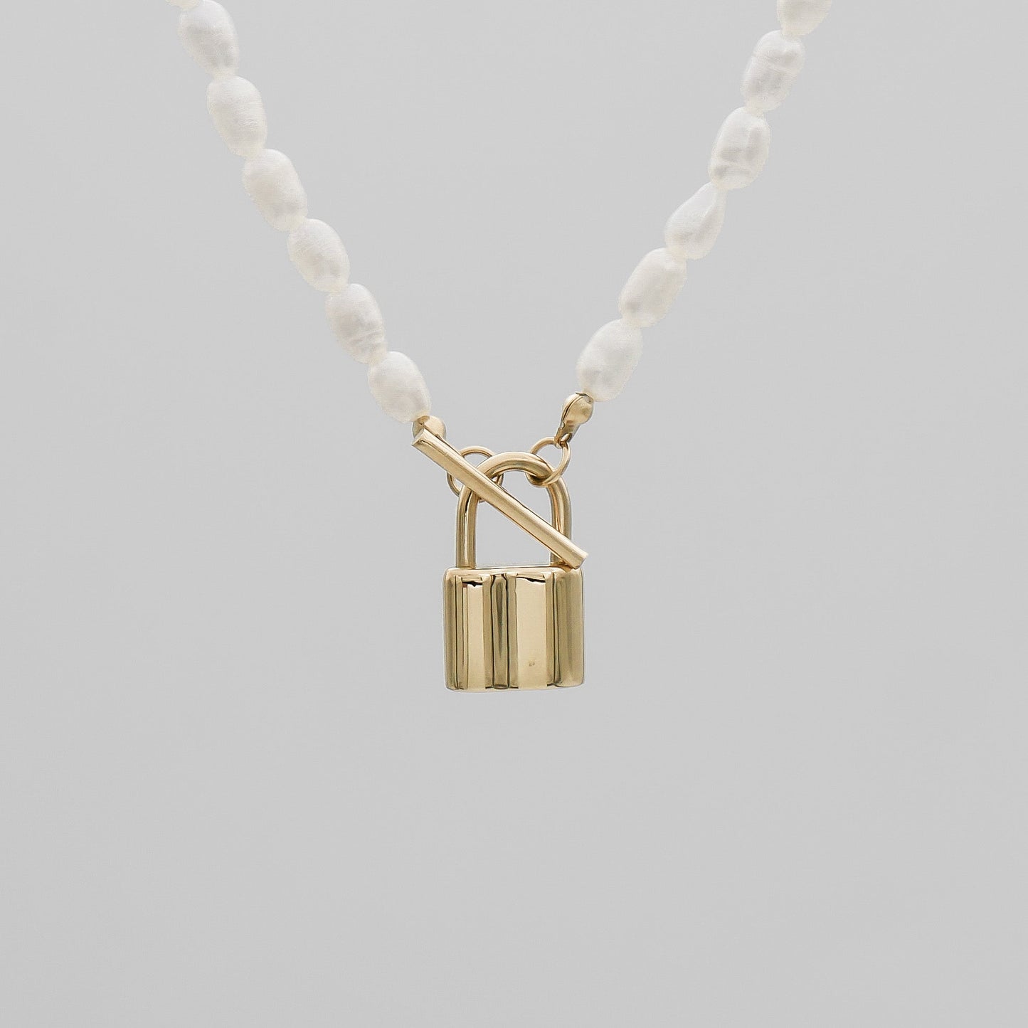 Freya Pearl Lock Necklace